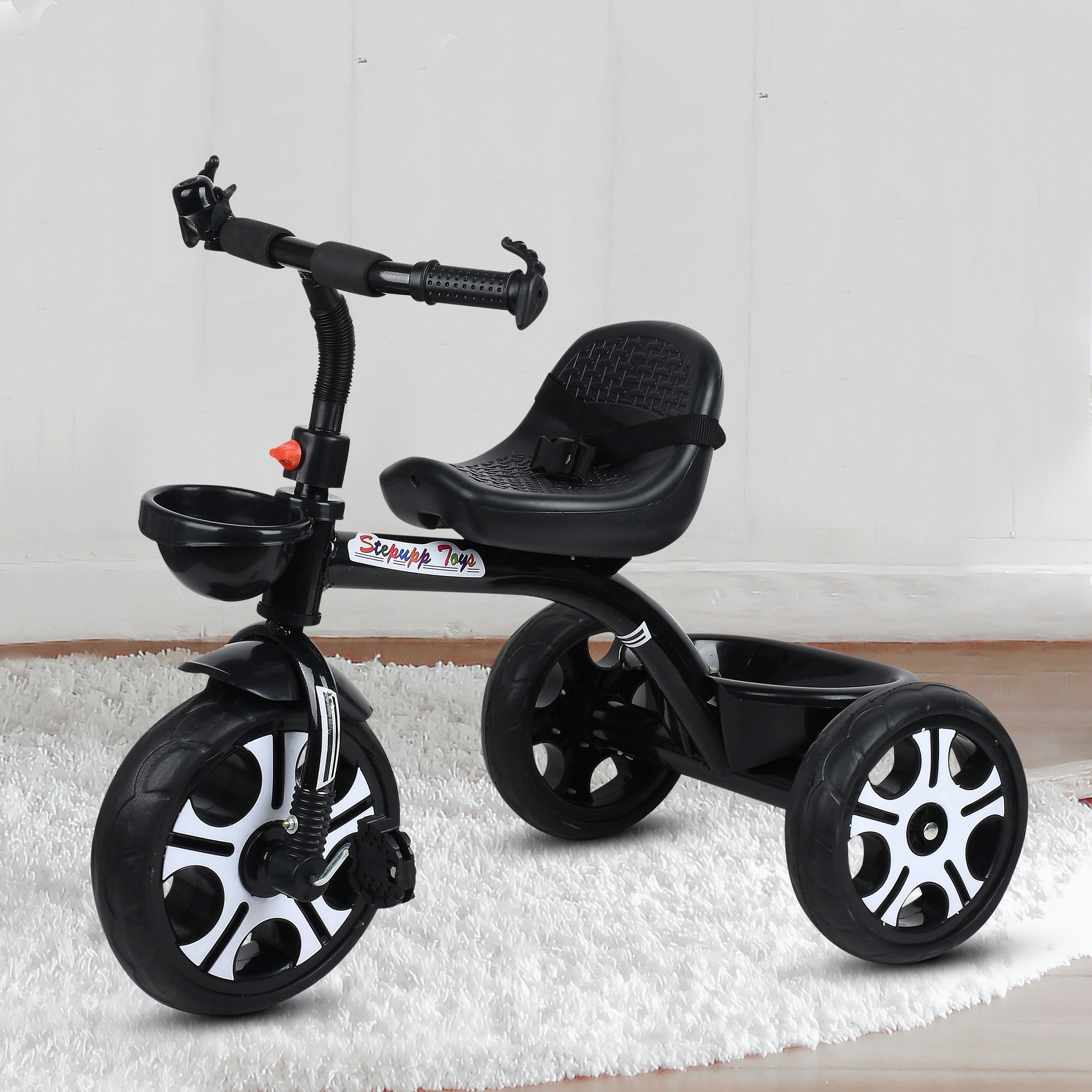 Tricycle with Cushioned Seat, Storage Basket and Safety Comfort Seat with Seat Belt Tricycle-image-33