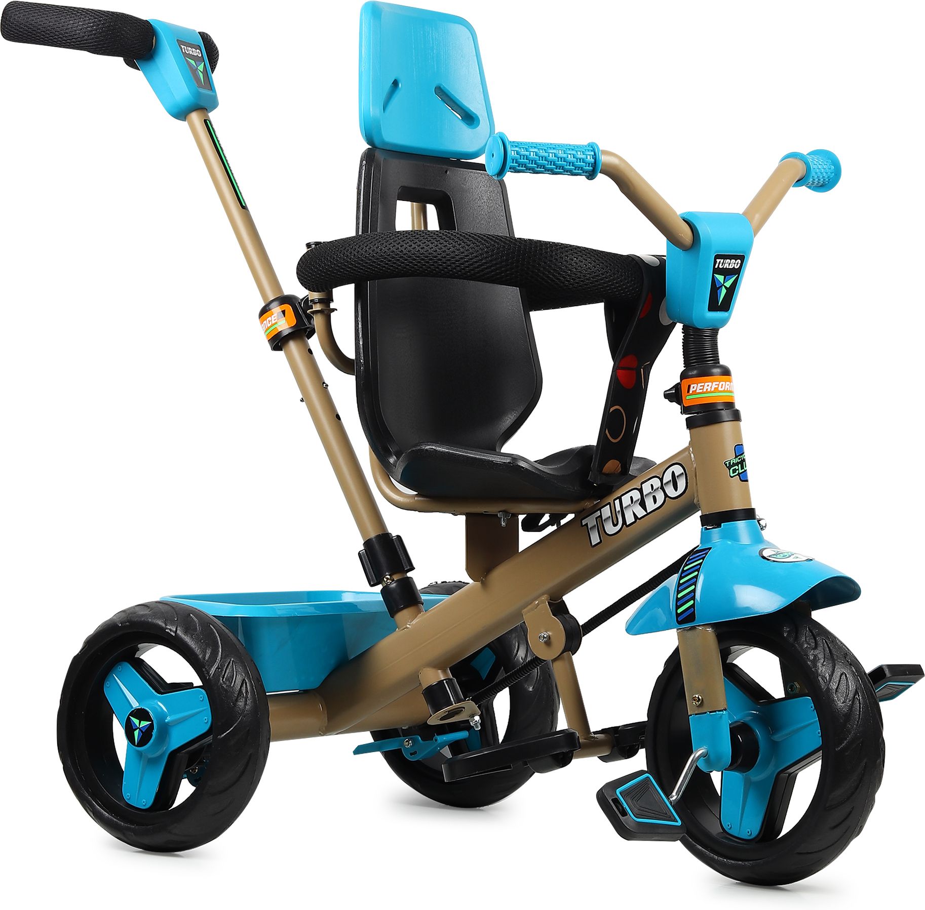 kurb Turbo Parental Tricycle Tricycle For Kids - Safe, Sturdy, And Stylish Ride-On Toy For Kids Tricycle-picture-7