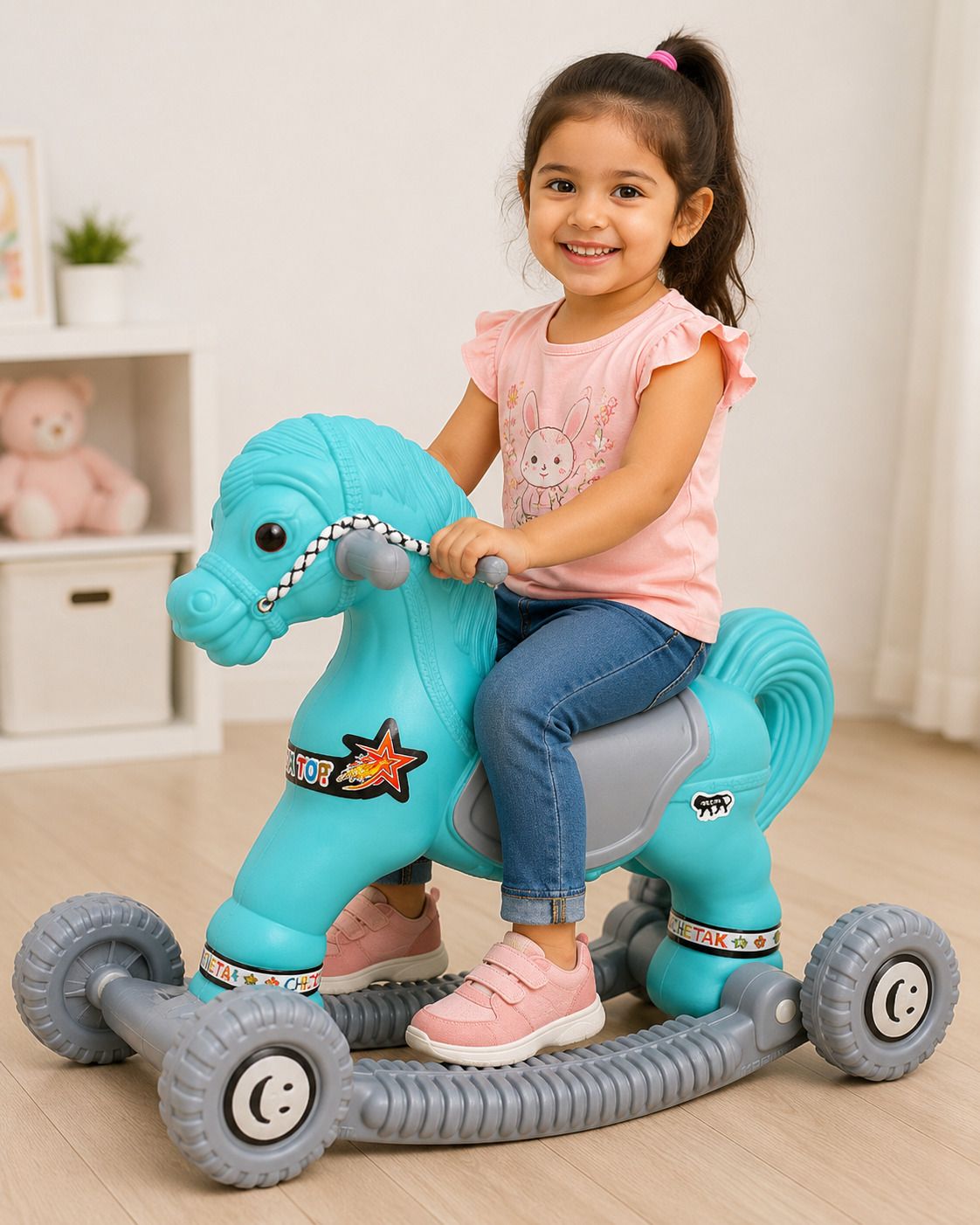 Baby Ride-On Chetak Horse Non-Musical Rider Toy for Toddlers CHETAK Horse Toy-image-11