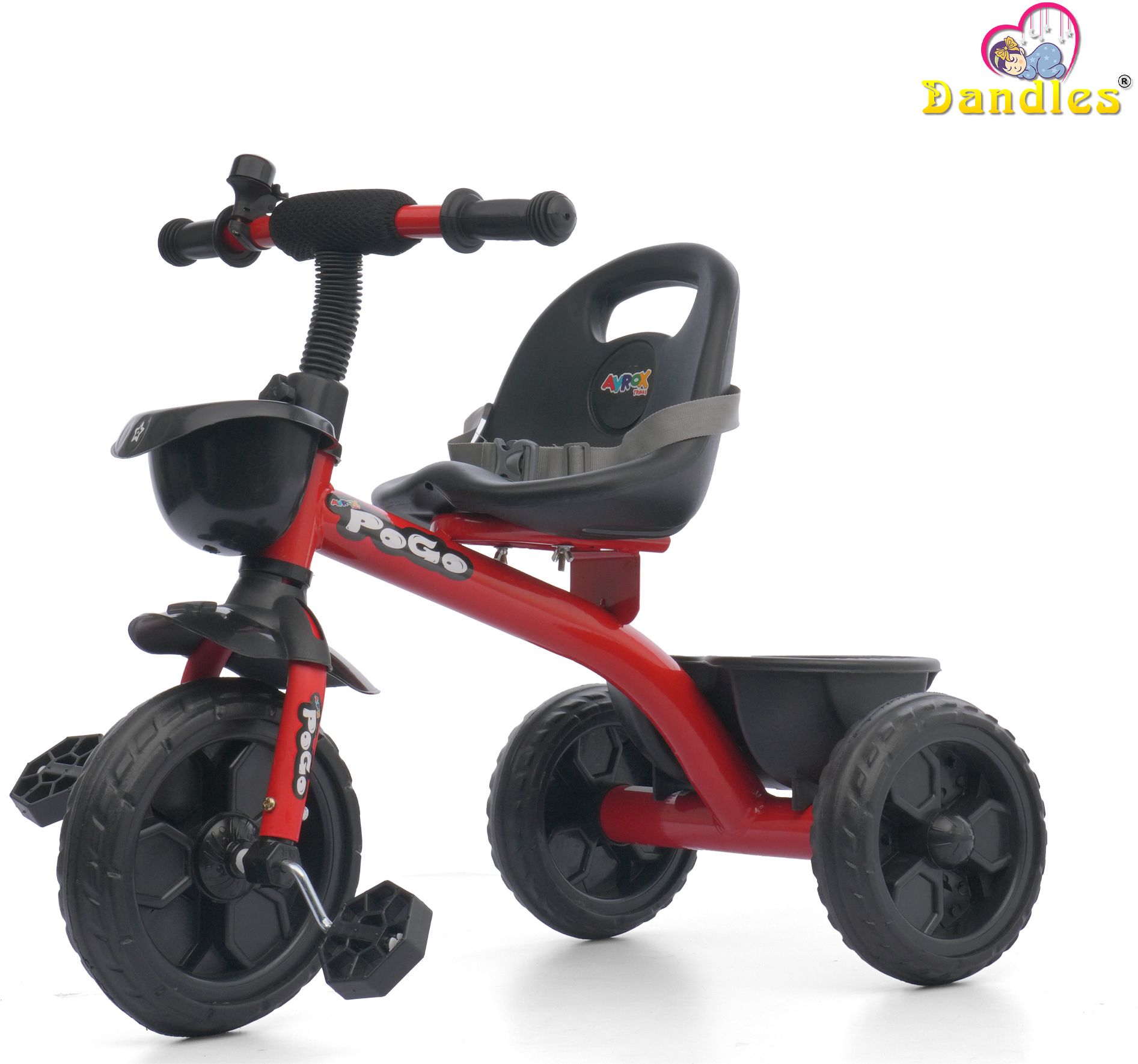 dandles Pogo Kids Tricycle, Comfortable Seat & Backrest With Safety Belt Pogo Kids Tricycle, Comfortable Seat & Backrest 2 to 5 Year Tricycle-picture-21