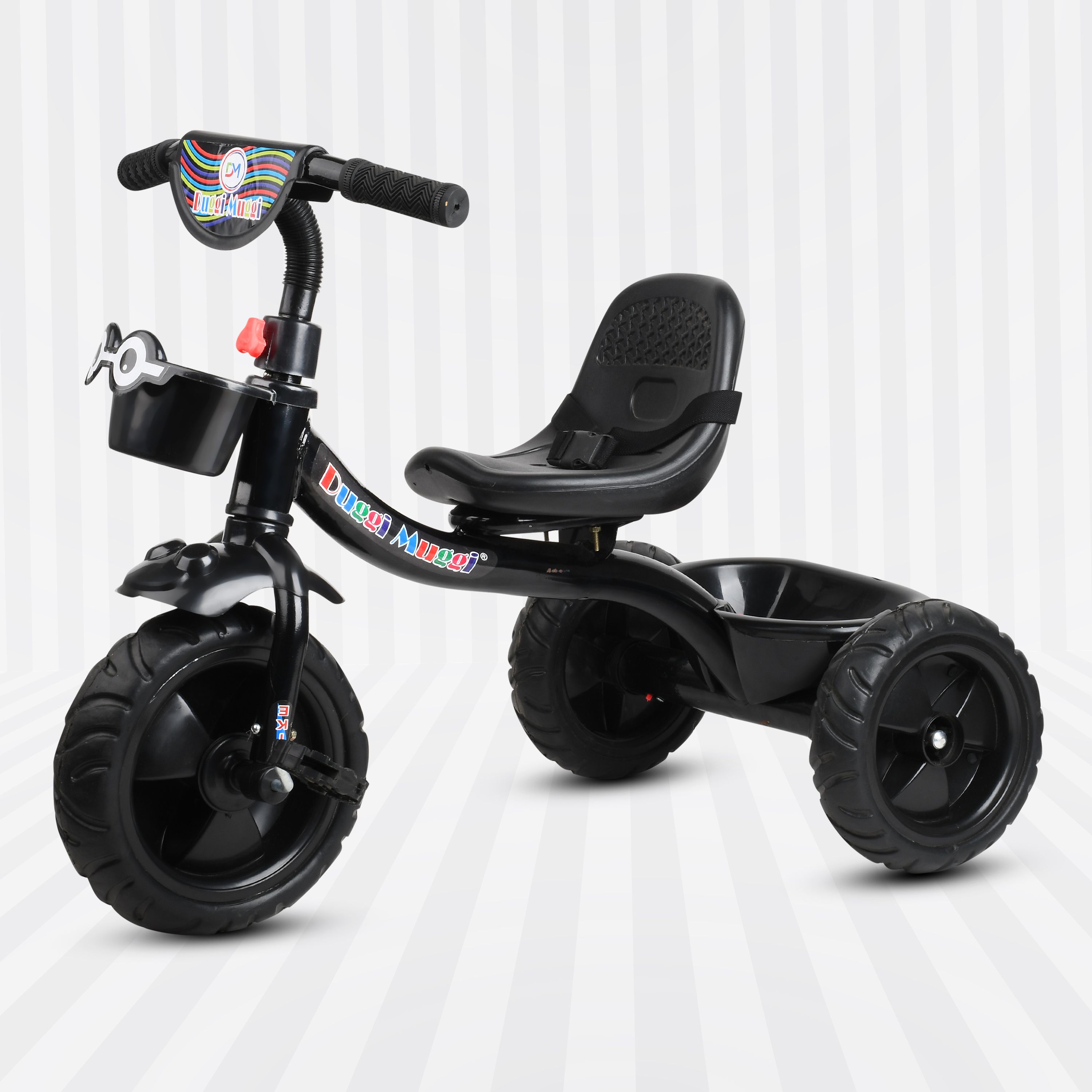 Tricycle with Basket,Seat Belt,Rubber Tyre Comfortable Tricycle Kiddo Tricycle for 2,3,4,5 Years Baby Kids Tricycle-image-45