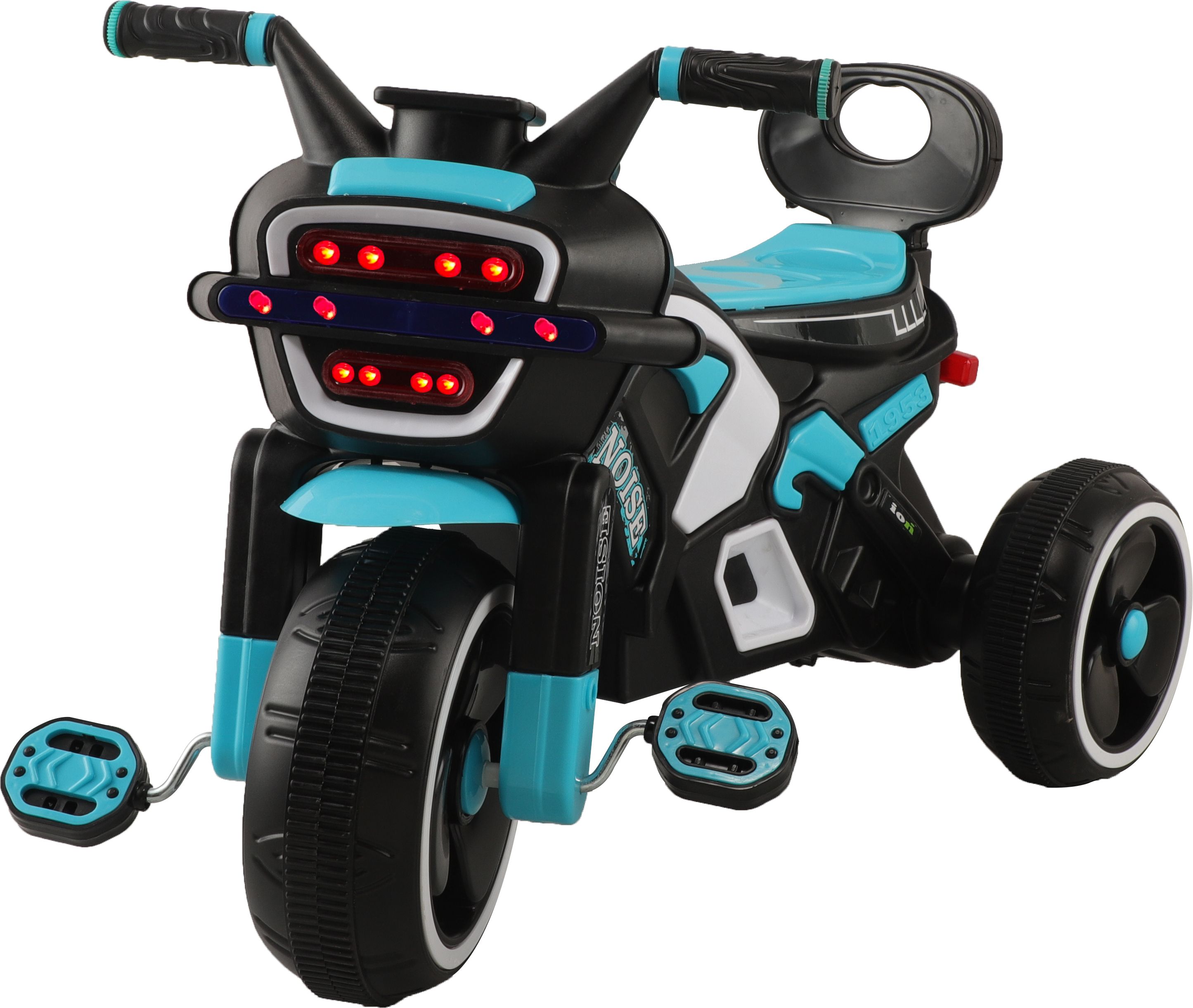 Noise Bike Pedal Tricycle for Kids Toddler Trike Headlight, Music, Eva Wheels & Curved Seat and backrest Push Along Pedal Trike for 15 Months to 3 Years Tricycle-image-13
