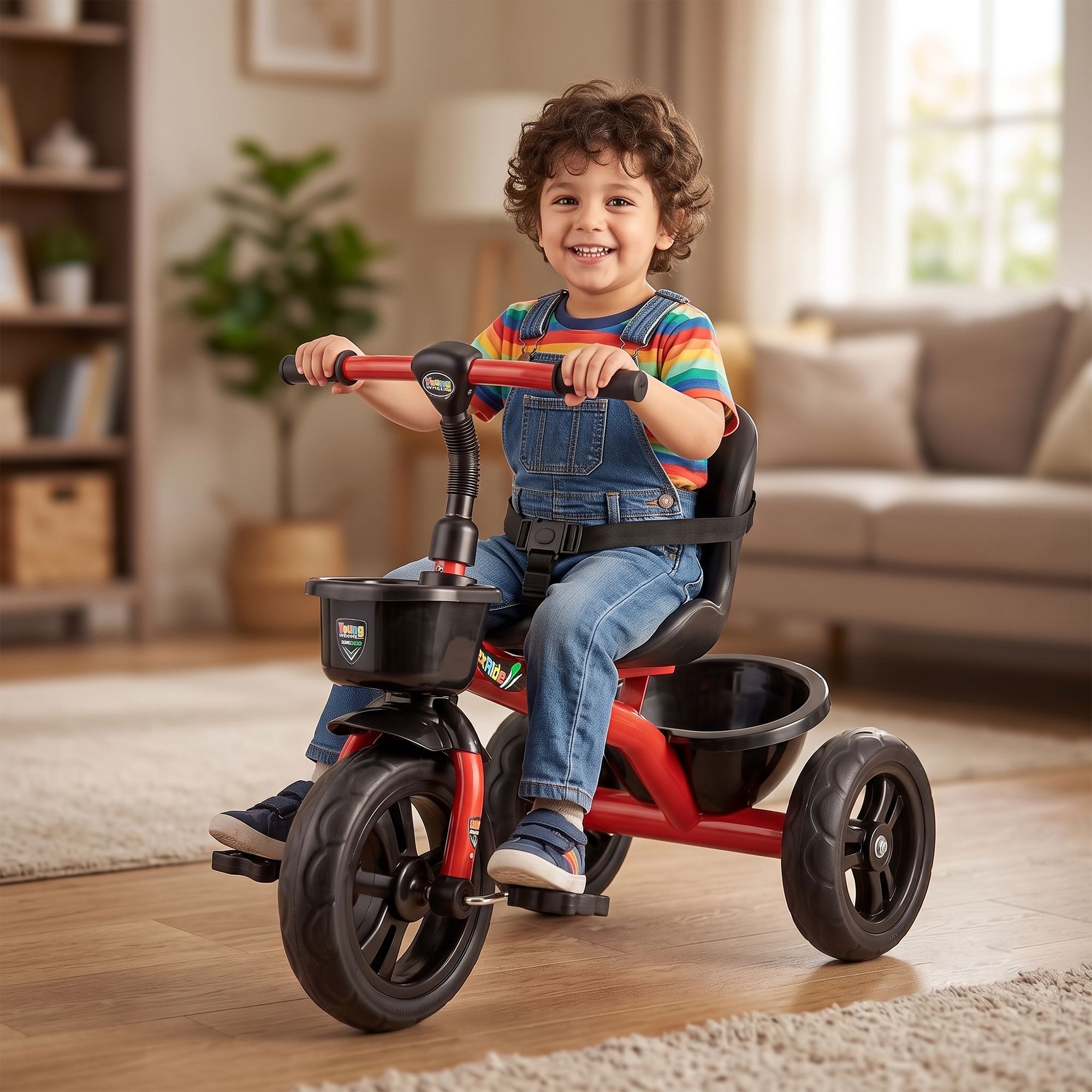 Tricycle for Kids 3 Wheel Bicycle Tricycle Red 5 Tricycle-image-8