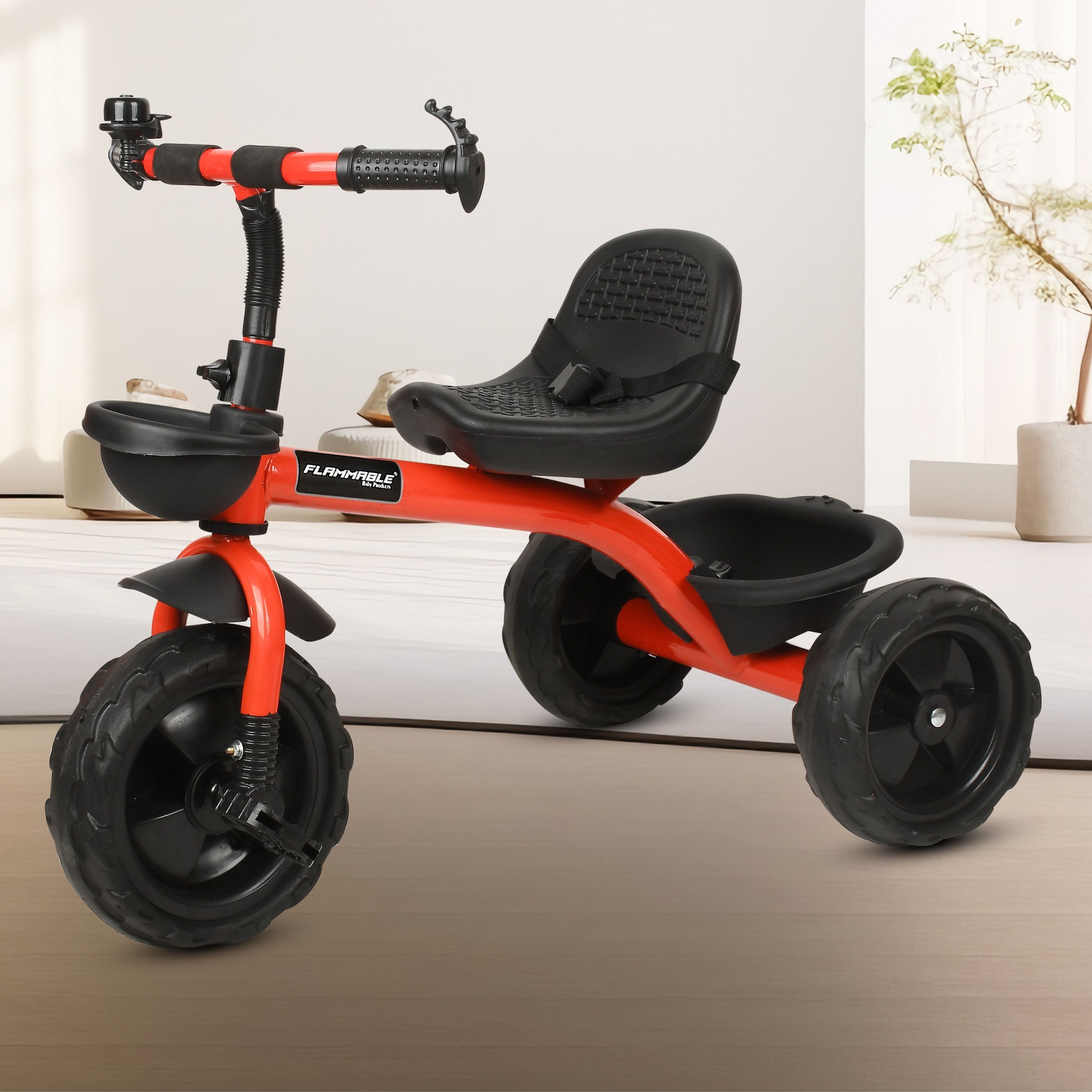 Tricycle with Dual Storage Basket and Seatbelt 3 to 5 years BST 01 Tricycle-image-26