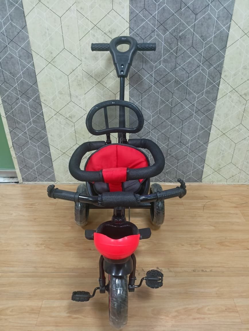 kids tricycle stroller with canopy and push handle for toddlers safe rides Tricycle-image-21
