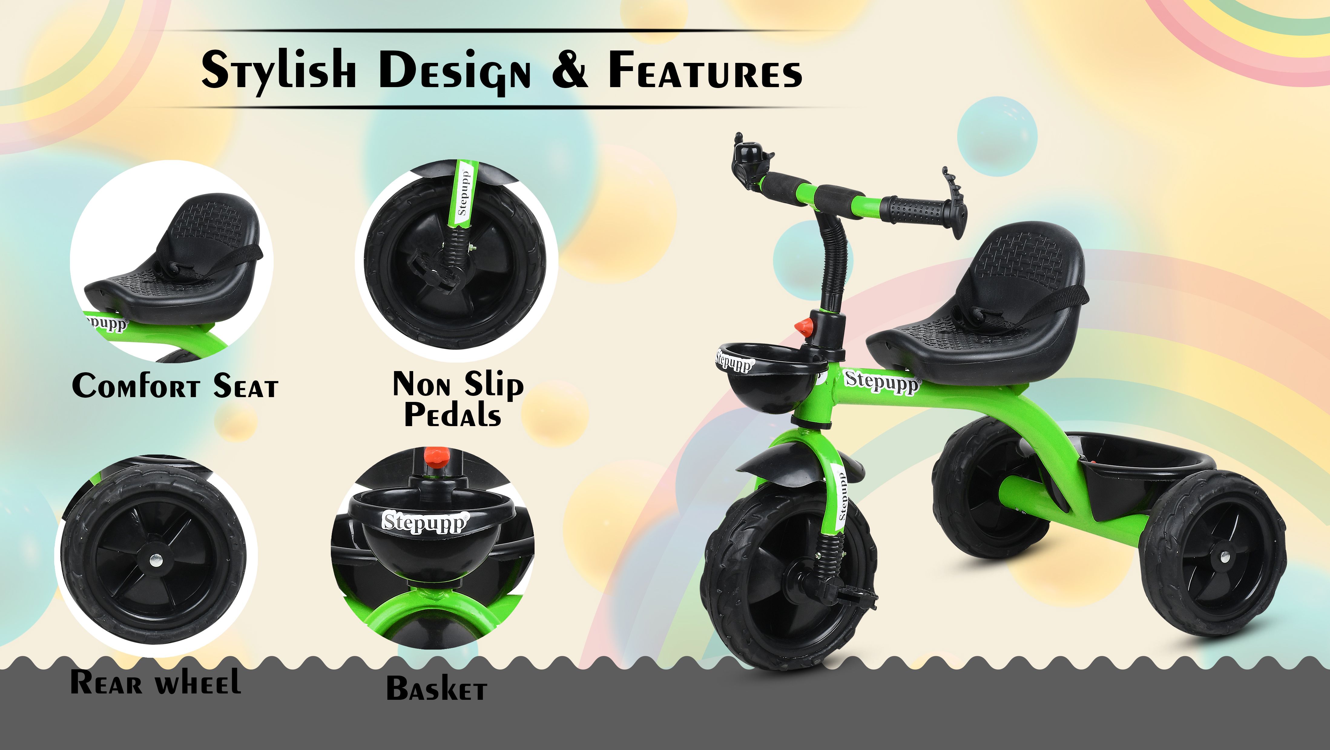 Kids Best Tricycle for Age 2,3,4,5 Years Kids BST 01 Kids Tricycle For Kids with Best Quality Tricycle-image-47