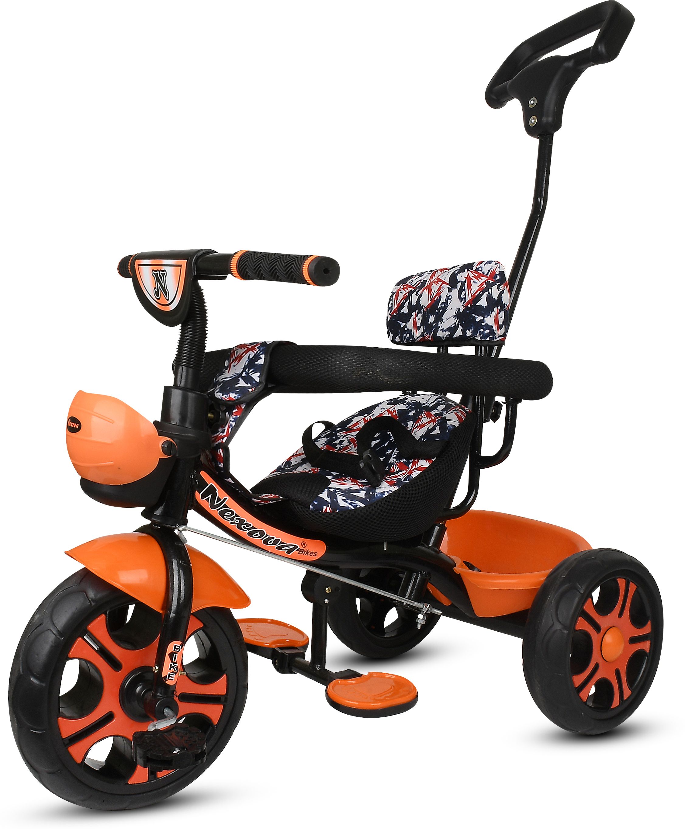 12-60 Months Kids Tricycle with Cushion Soft Seat,Storage Basket,Parental Handle Best Kids N-1 Tricycle Baby Boys-Baby Girls Tricycle-image-23