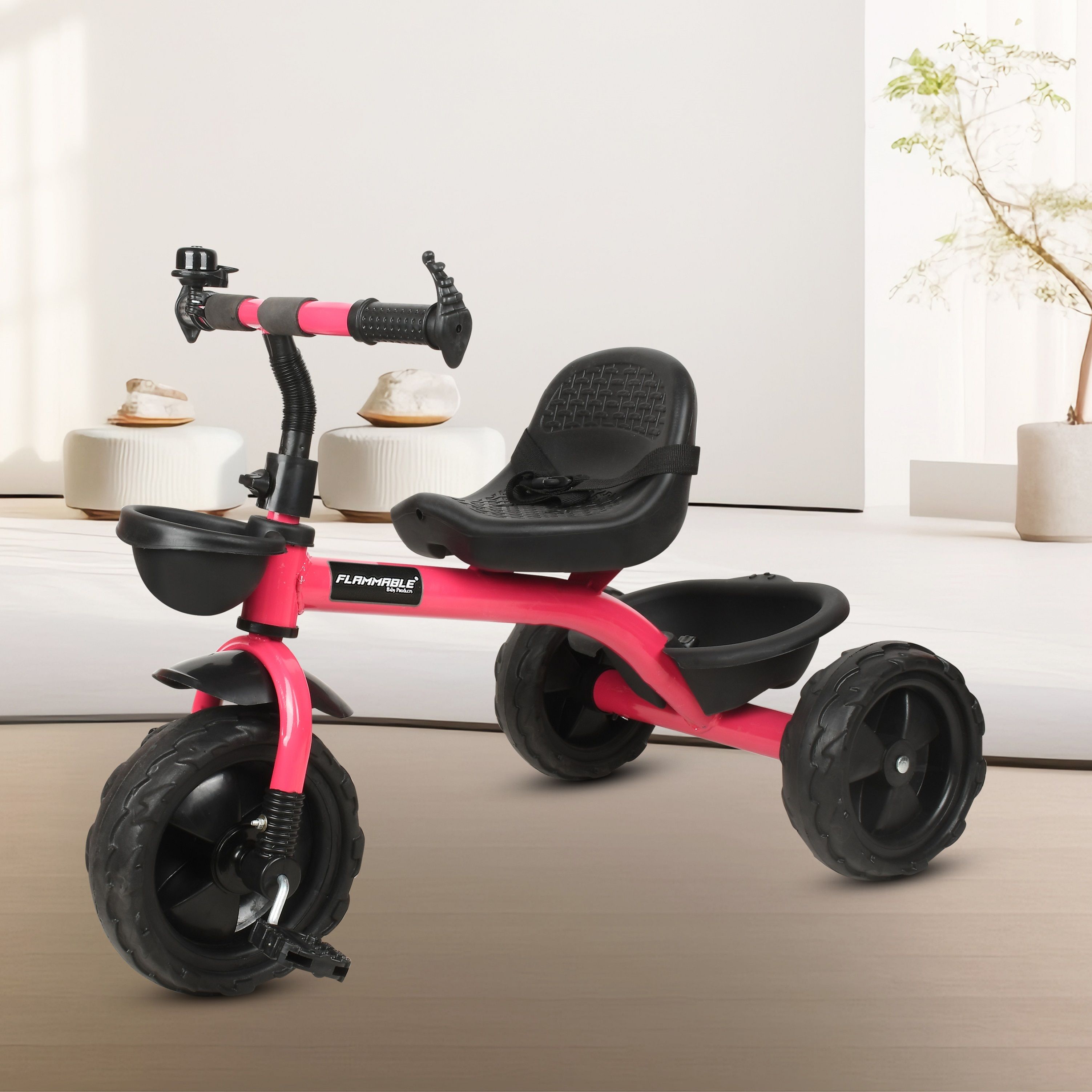 Tricycle with Dual Storage Basket and Seatbelt 3 to 5 years BST 01 Tricycle-image-47