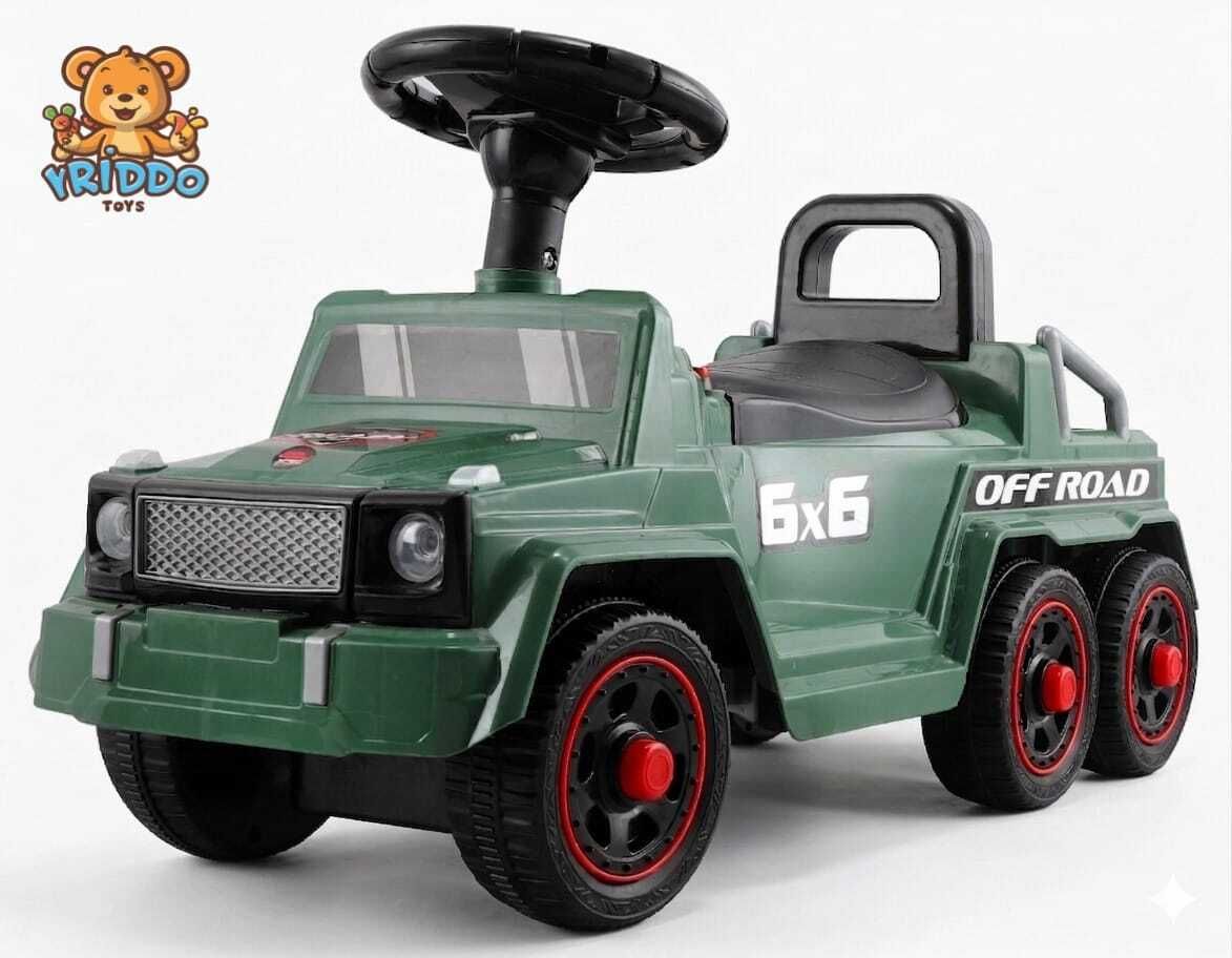 kriddo 6x6 Off-Road Manual Push Ride-On Jeep with Music & LED Lights for Kids JP 3004 Tricycle-picture-8