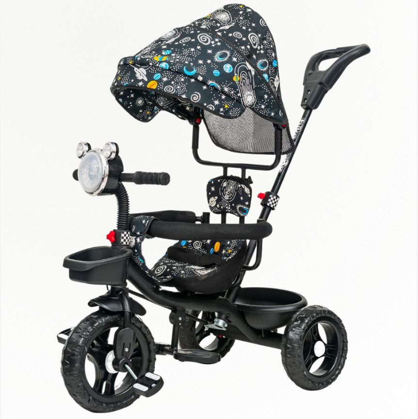 Keppz 4-in-1 Baby Tricycle Headlight, Canopy, Harness & Push Handle kpt0118glx Tricycle