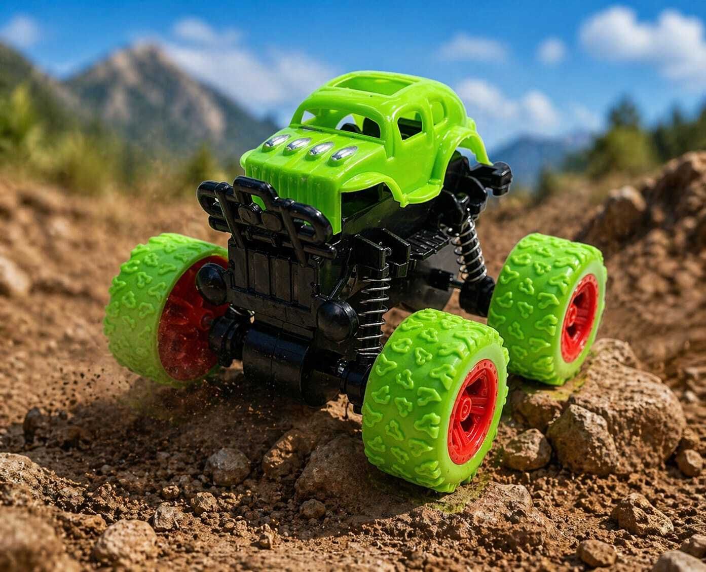 ThunderRider Monster Truck – Green Edition ThunderRider Green Monster Truck Toy with Red Wheels – Kids Play Vehicle Tricycle-image-44
