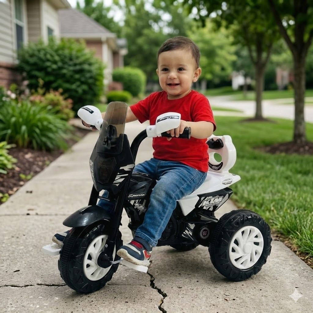 rideandfun Harley Theme Paddle cycle for kids with horn and music 2 to 5 years Harley kids Tricycle 01 Tricycle-picture-39