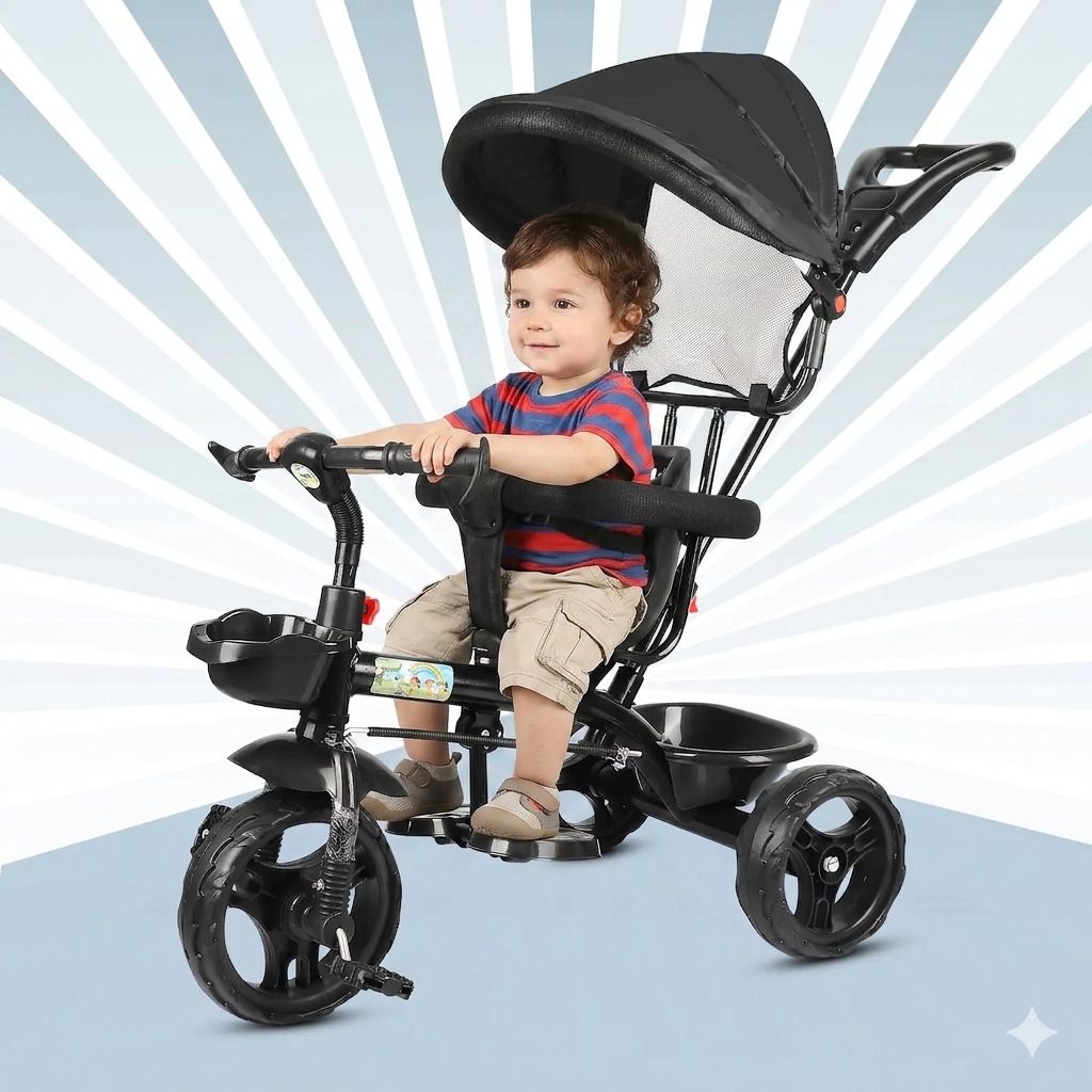 Premium Baby Cycle,Sefty Belt,Storage Basket Canopy for Kids Tricycle Tricycle-image-32