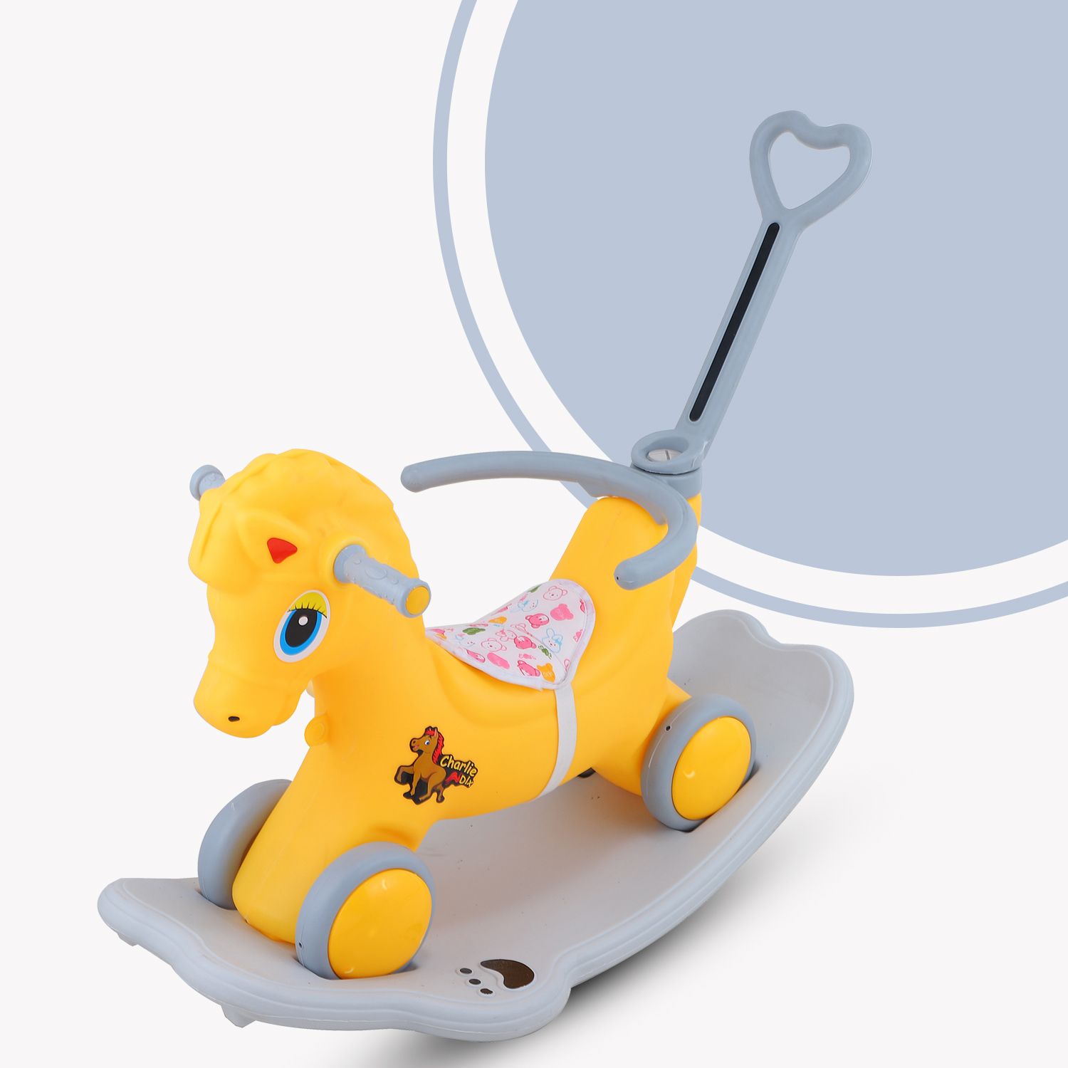 kurb Charlie DLX 2-in-1 Horse Ride-on & Rocker Toy for Kids (Blue) Charlie Dlx Tricycle-picture-15