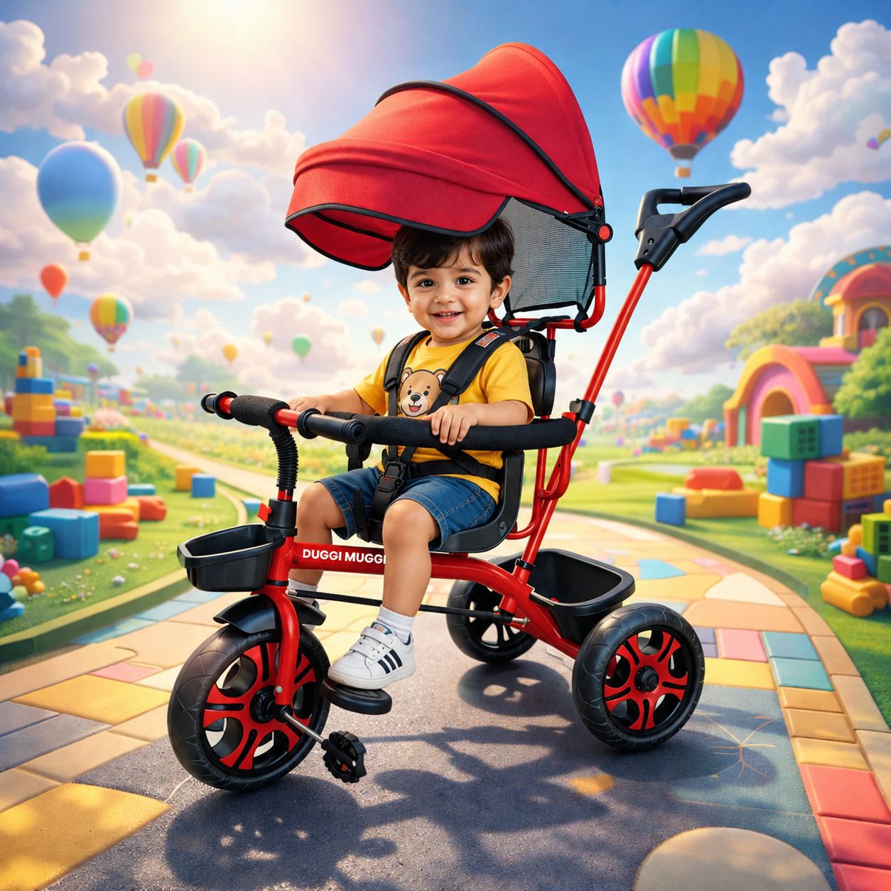 Adventure Parental Handle Baby For Kids Tricycle Tricycle-image-24