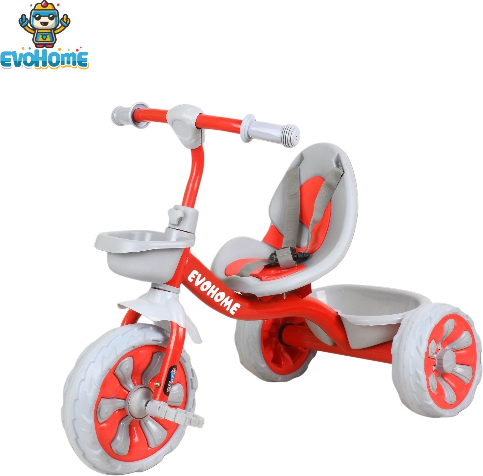 evohome Tricycle with Dual Storage Basket and Seatbelt 3 to 5 years NONI BASKET Tricycle-picture-2