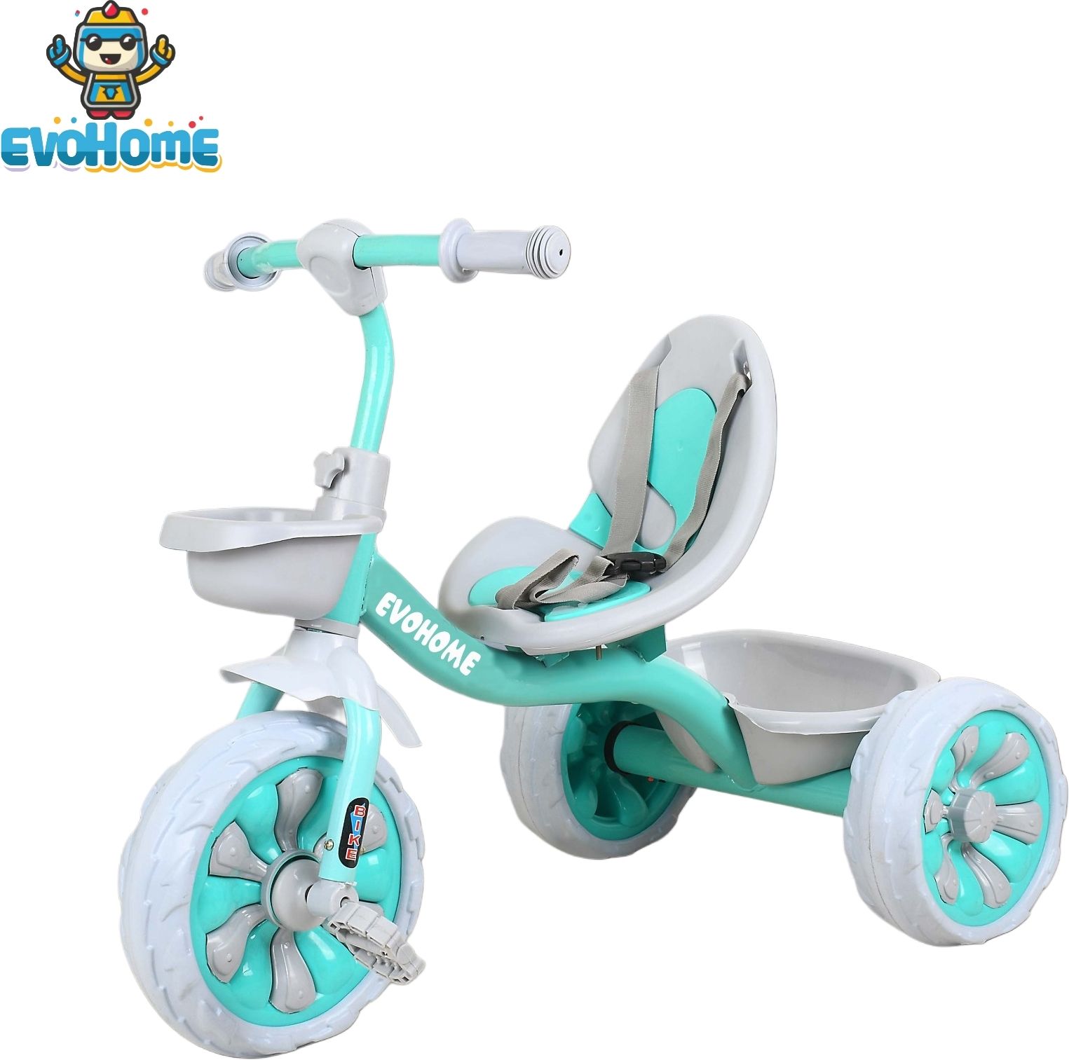 evohome Tricycle with Dual Storage Basket and Seatbelt 3 to 5 years NONI BASKET Tricycle-picture-1