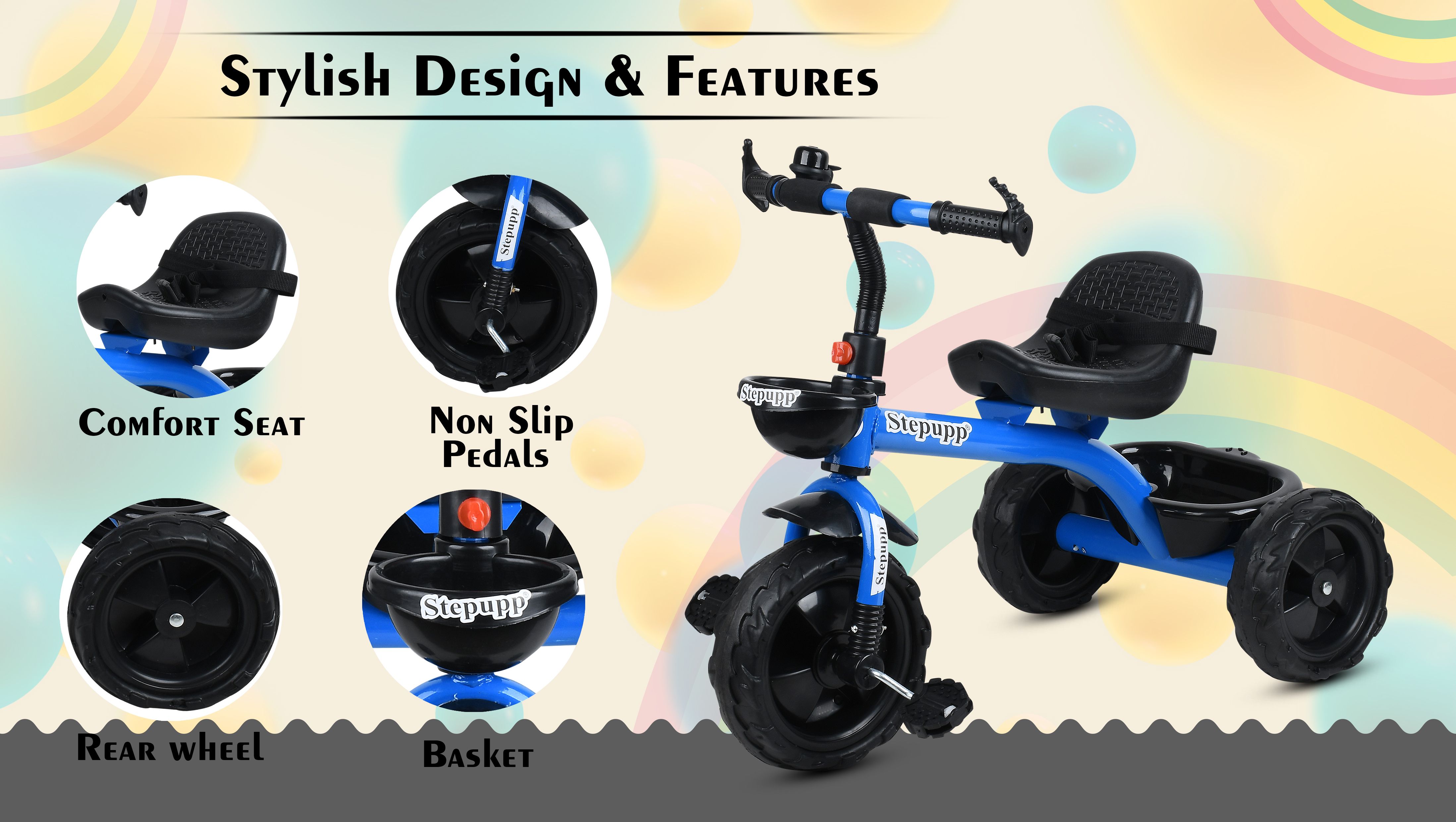 Kids Best Tricycle for Age 2,3,4,5 Years Kids BST 01 Kids Tricycle For Kids with Best Quality Tricycle-image-42