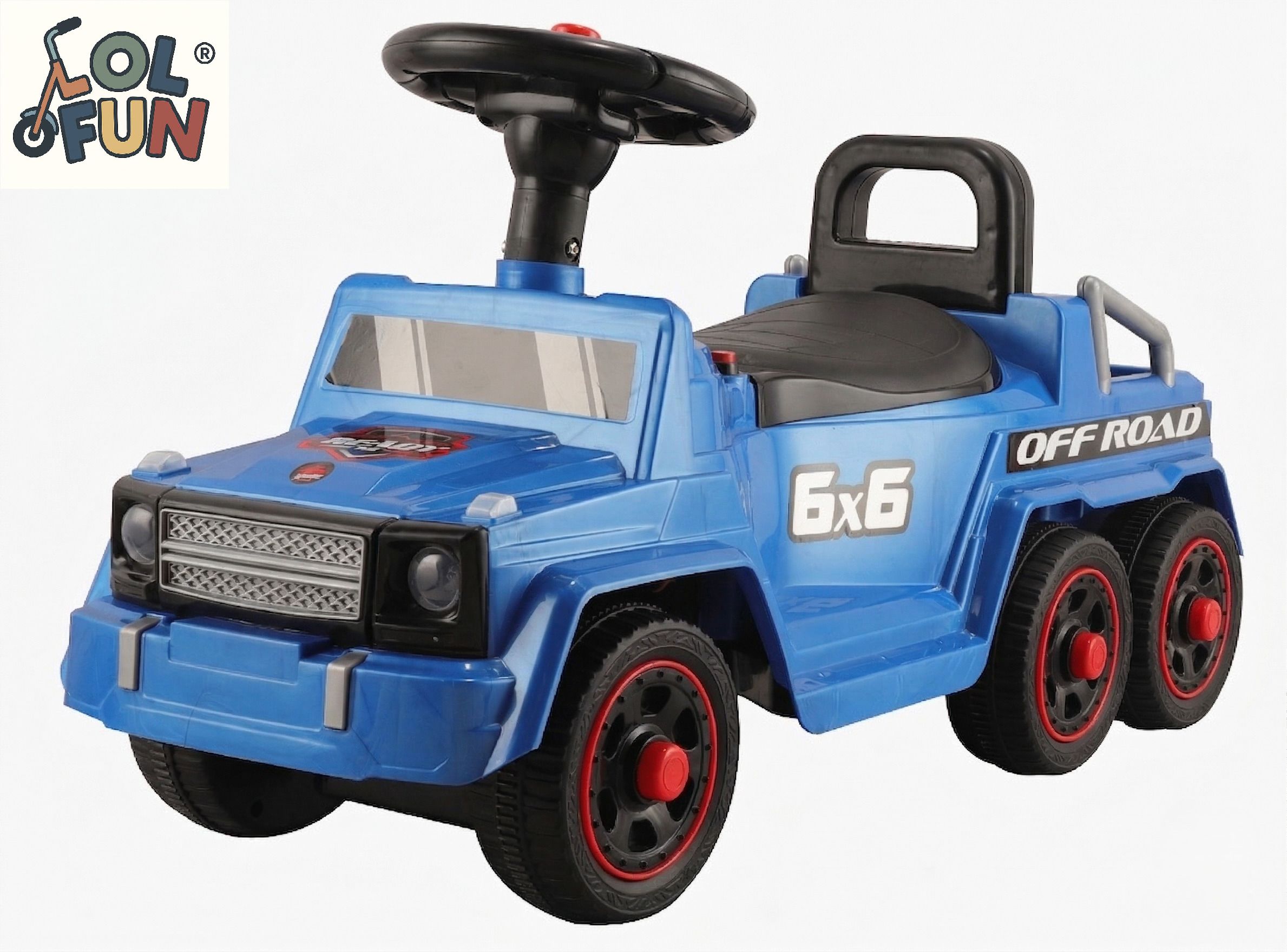 crew4 6x6 Off-Road Manual Push Ride-On Jeep with Music & LED Lights for Kids 3004 Tricycle-picture-27
