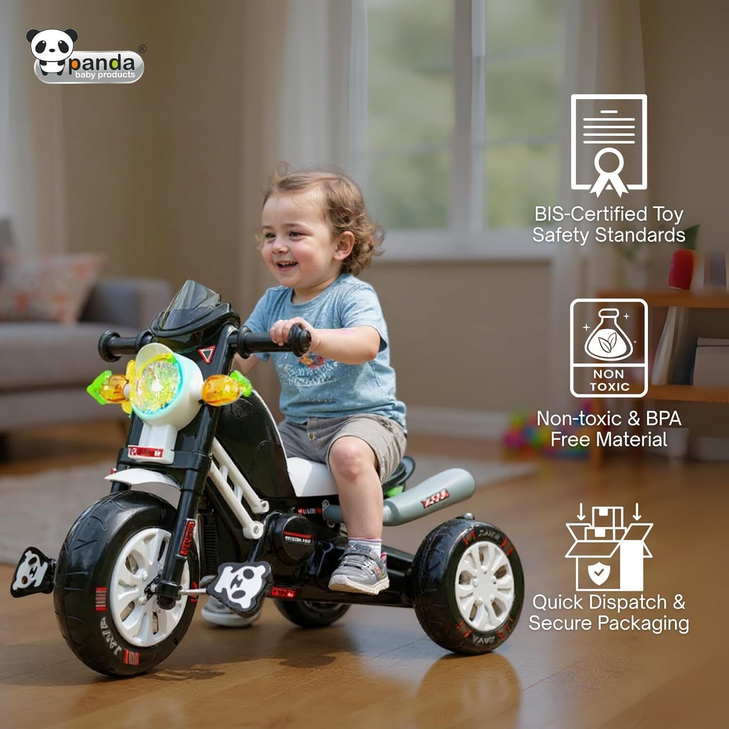 Java Tricycle - Safe, Sturdy, And Stylish Ride-On Toy For Kids Java-2025 Tricycle-image-8