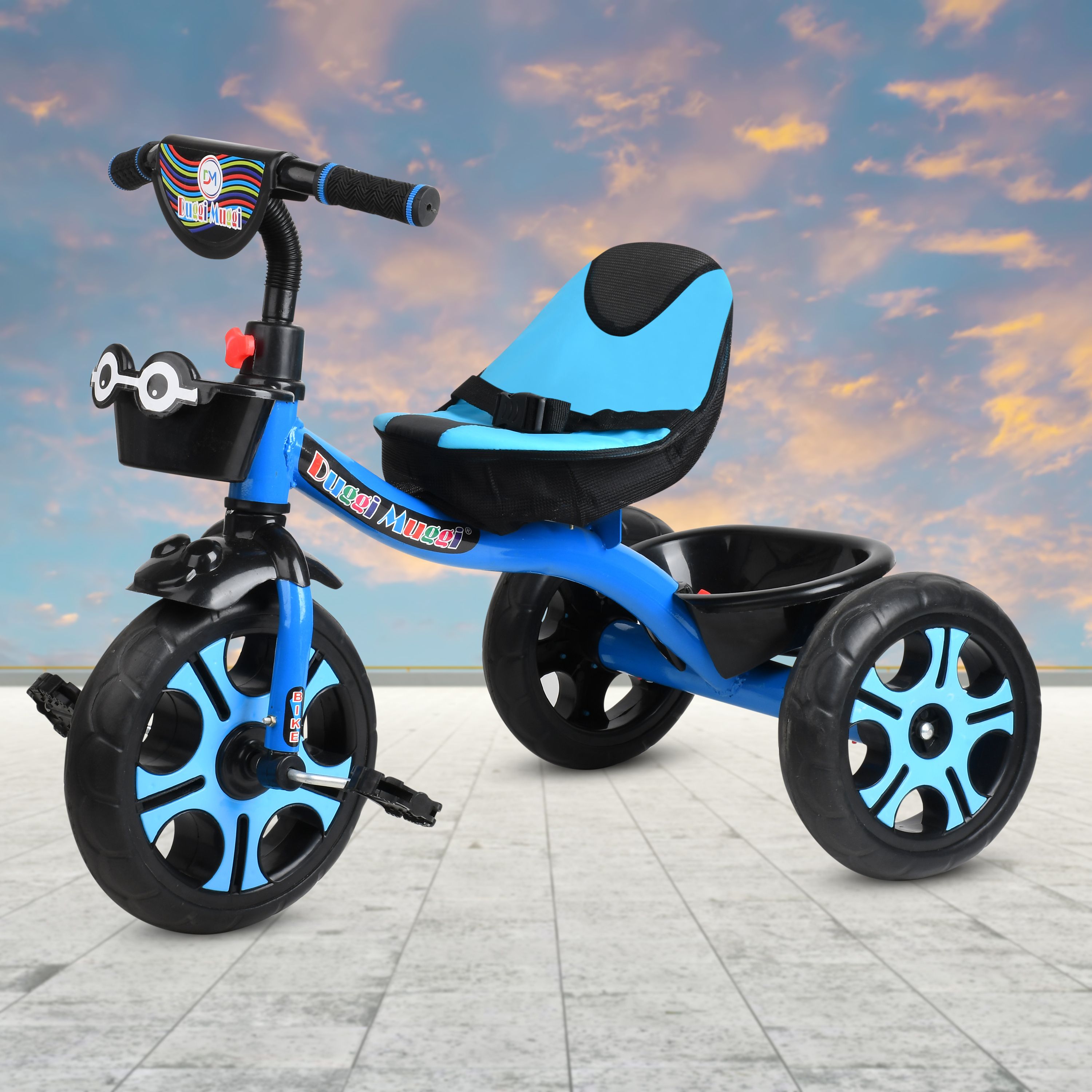 toyshoppee Kids Tricycle with Basket,Seat Belt,Soft Cushion Seat Premium Tricycle For Kids 2-5 year Kids Tricycle-picture-14