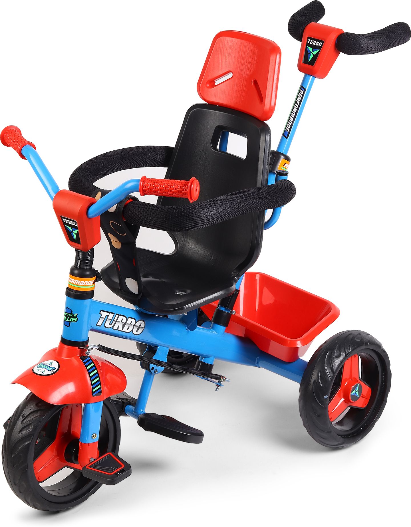 Turbo Parental Handle with Arm Rest TURBO-PARENT-ARMREST-RED&BLUE Tricycle-image-15