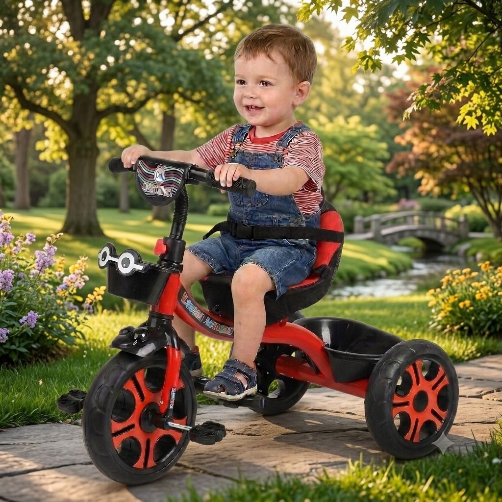Tricycle with seat belt, Storage Basket and Safety Comfort Seat with Seat Belt Tricycle Tricycle-image-22