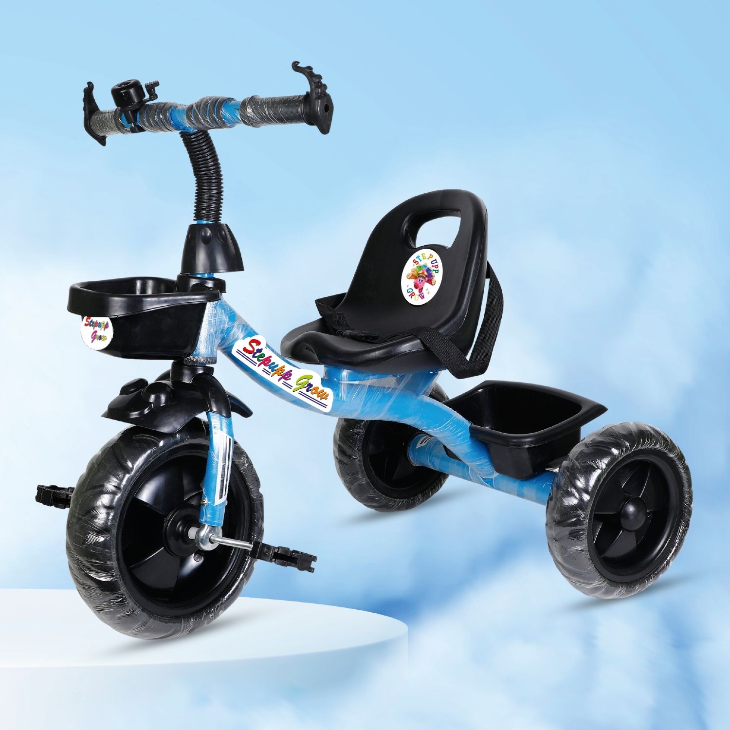 BABY WITH BASKET LIGHT BLUE COLOUR FOR KIDS stp g light blue kids tricycle,baby tricycle,tricycle-006 Tricycle