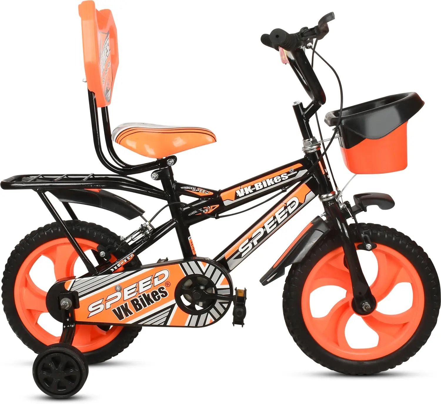 duggi muggi BICYCLE 14T SPEED EDITION (ORANGE) FOR 2 TO 4 YEAR KIDS BABY FRONT STORAGE BASKET,STELL FRAME FOR BABY BOYS&BABY GIRLS Tricycle-picture-2