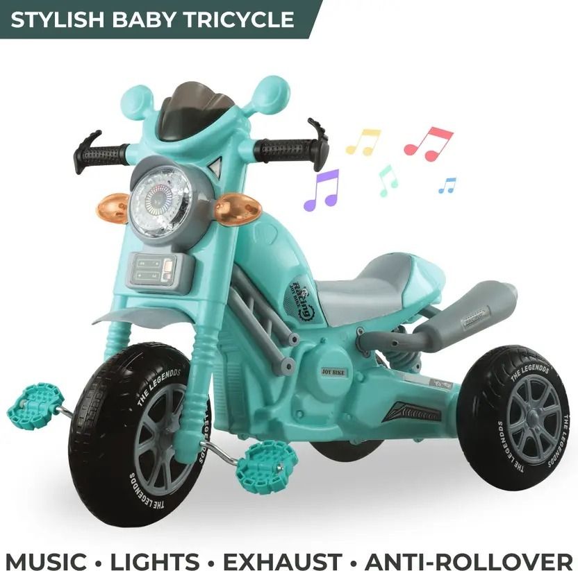 joyride Stylish Racing ZOY Pedal Tricycle for Kids Toddler Trike Headlight Music Horn | Multicolour Lights | Cycle for 3-6 Years Boy & Girl Pedal Tricycle-picture-48