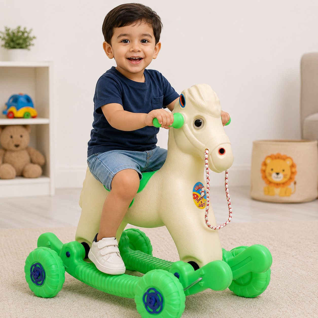 Plastic Chetak Horse With Rocking Function Rideons & Wagons 2 in 1 Horse Rider Plastic Chetak Horse With Rocking Function Rideons & Wagons 2 in 1 Horse Rider Tricycle-image-48