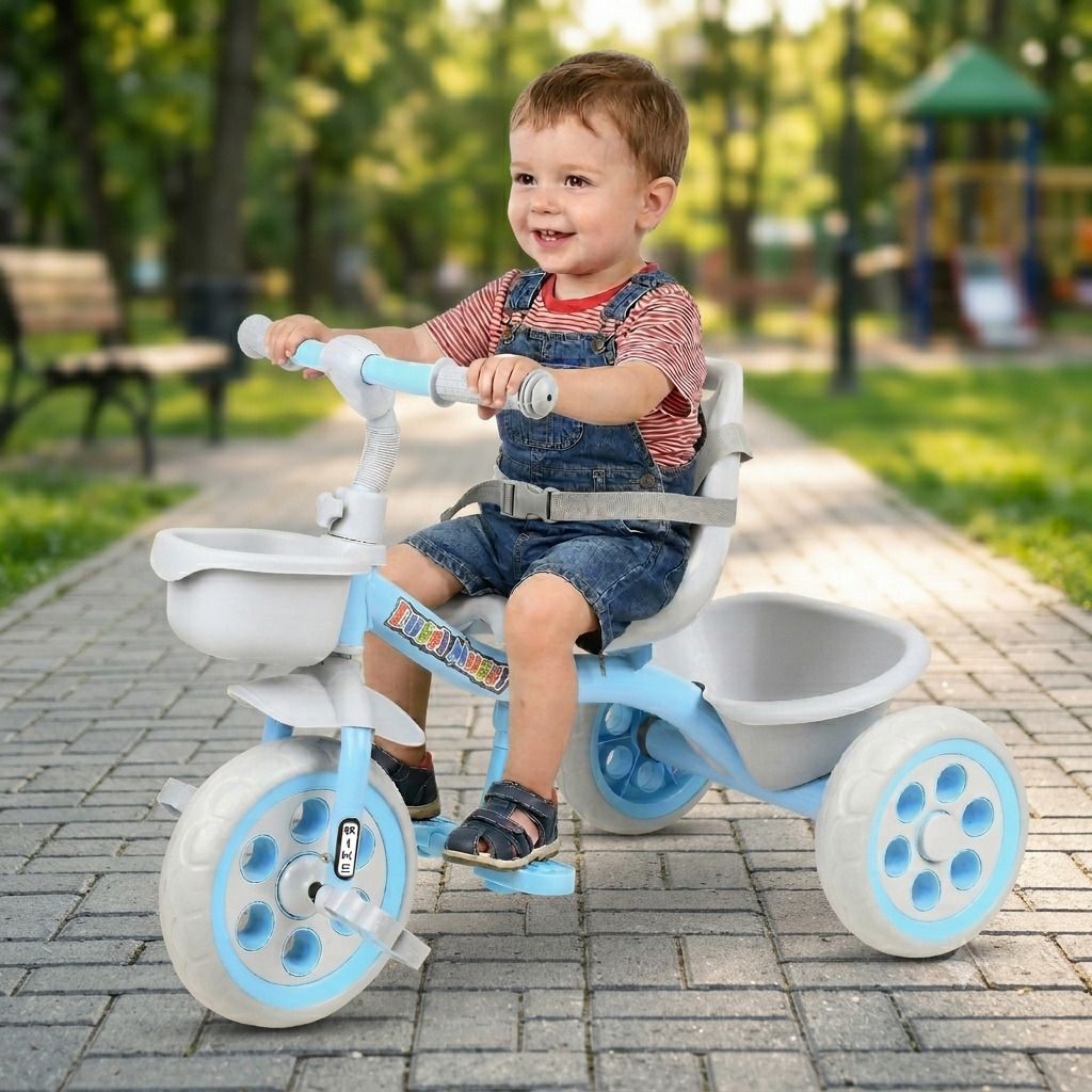 dugri Tricycle for Kids 2-5 Years - Ticycle for Kids with Seat Belt, Bike for Kids with 3 EVA Wheels,Basket for Toys Tricycle Tricycle-picture-40