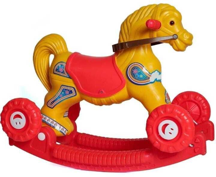 Plastic Chetak Horse With Rocking Function Rideons & Wagons Ride Tricycle 2 in 1 Horse Rider for Kids 1-5 Yr Birthday Gift for Boys/Girls OH BABY' Plastic Tricycle-image-43
