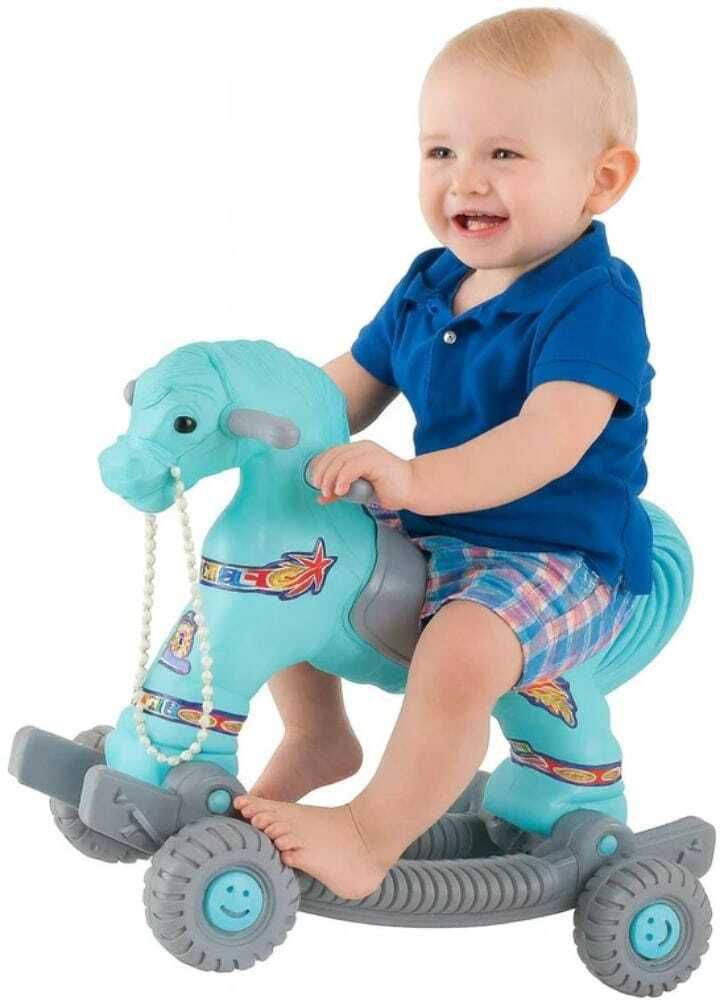 fuddu Baby Horse Rider and Rocker Boy Girl Unisex Playtime Fun for Kids 1-4 Years/ 2-in-1 Horse Rider Rocker Ride-on Toy for Kids Birthday Gift for Kids/Boys/Girls Tricycle-picture-40