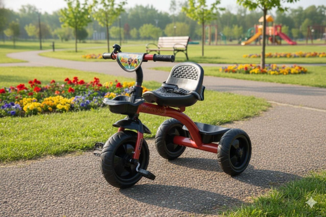 BeeRide Kids Tricycle for 2 to 5 Years Boys & Girls Toddler Toddler Tricycle for kids | Comfortable seat with safety Belt Rear Storage_A1 Tricycle-image-14