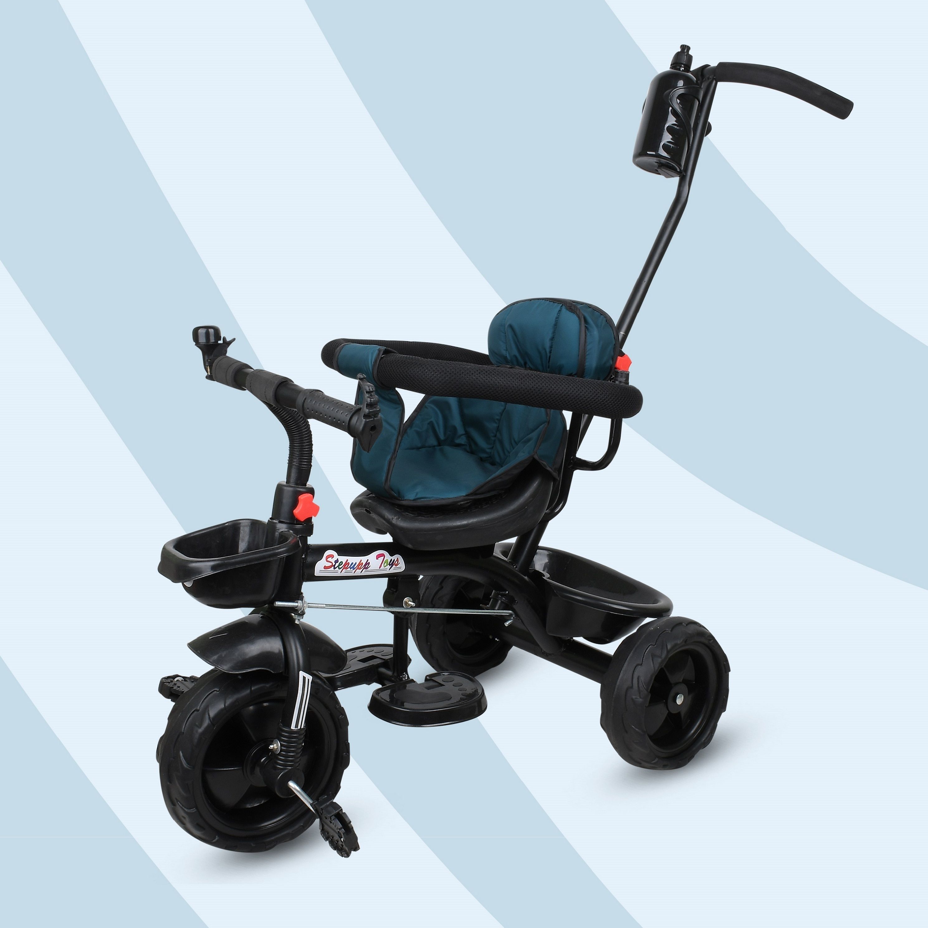 Kids Best Tricycle for Ride with Safety 552 Kids Tricycle Parental Handle,Basket,Seat with Cloth Tricycle-image-44