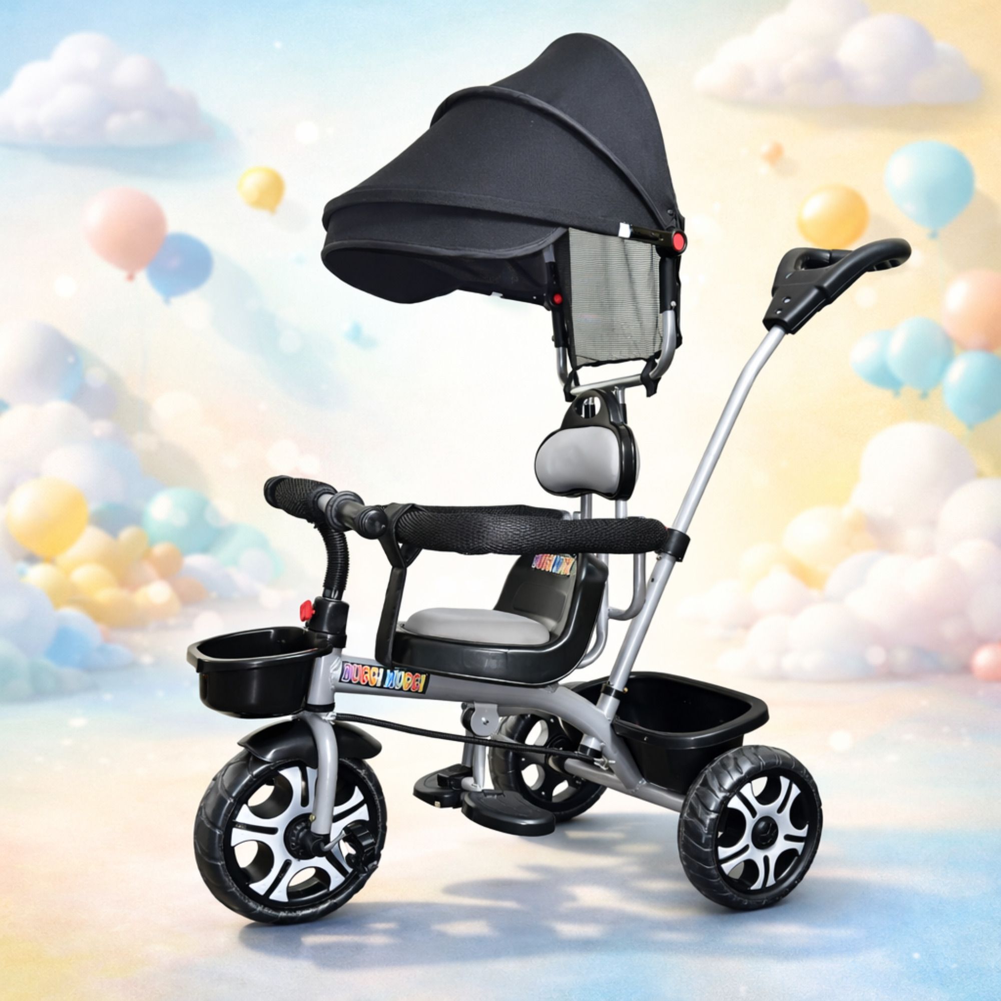 duggi muggi BABY TRICYCLE PREMIUM WITH CANOPY STAROGE BASKET COMFORTABLE SEAT FOR BABY BOYS&BABY GIRLS Tricycle-picture-9