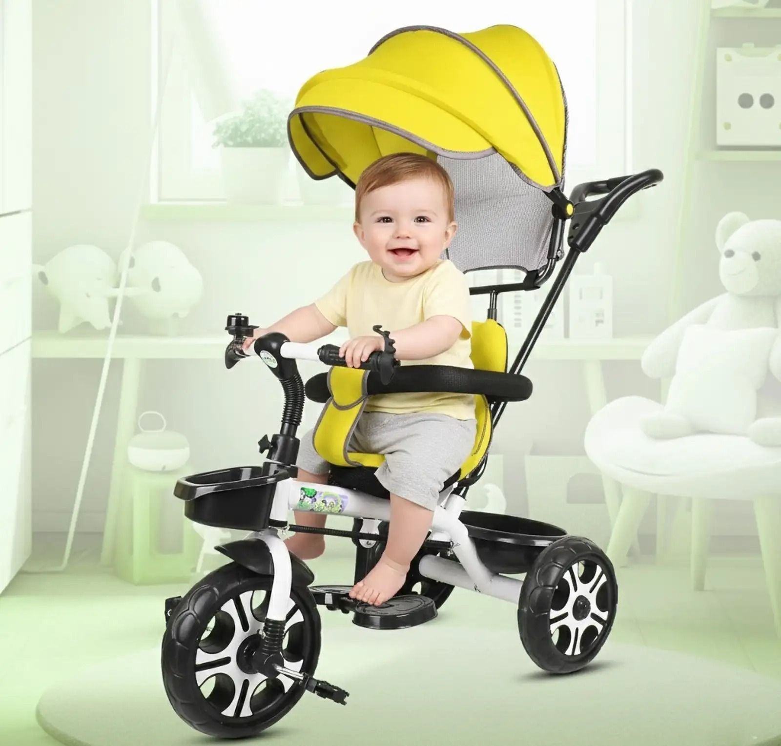 dugri Canopy for Kids Tricycle Premium Baby Cycle,Sefty Belt,Storage Tricycle-picture-16