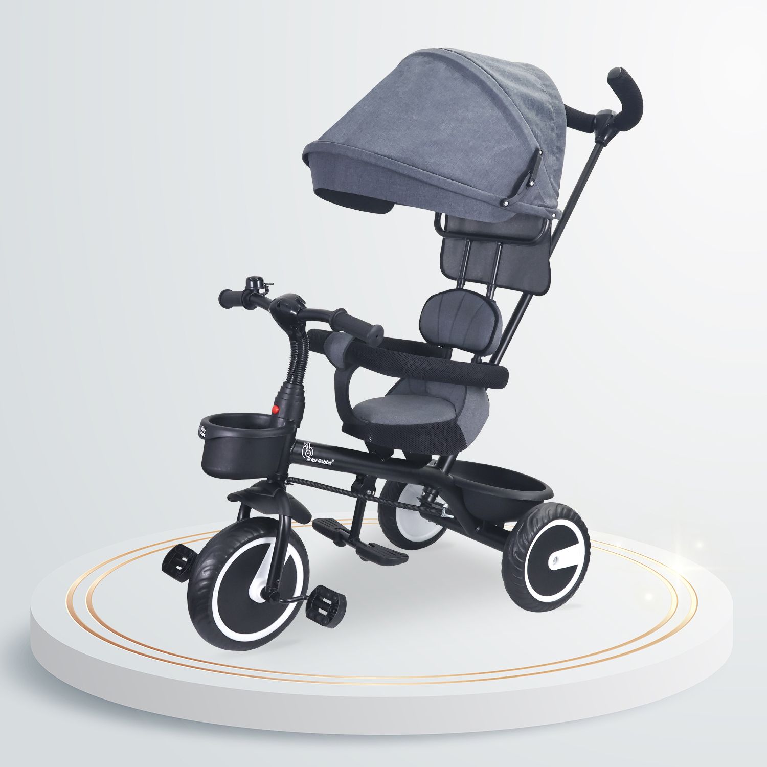 Tiny Toes T30 Ace Kids Tricycle with Canopy, Parental Control and Storage Basket TCTT30AGY1 Tricycle-image-43