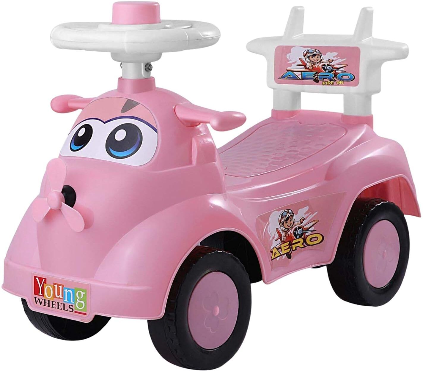 Baby Ride On Toy for Kids Manual Push Riding Toy Ride On Car for Toddlers with Steering Wheel & Backrest Tricycle-image-28