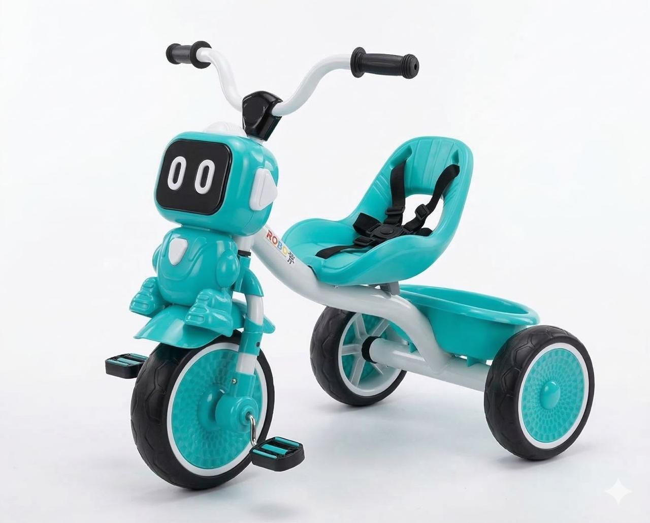 Kids Robot Tricycle with Safety Seat & Storage Basket | Baby Trike Kids Robot Tricycle with Safety Seat & Storage Basket | Baby Trike Ride-On Tricycle-image-33