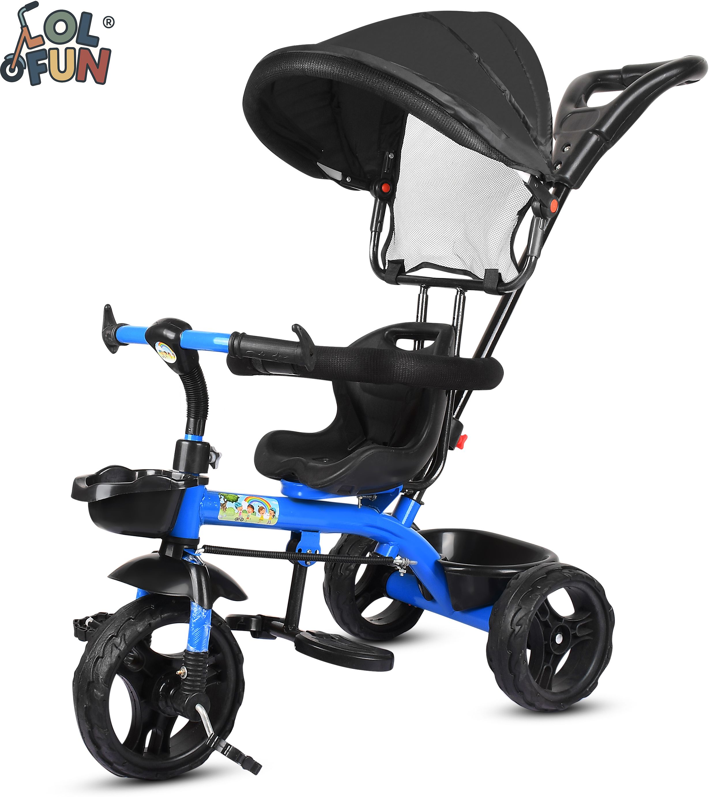 Tricycle, Baby Cycle, Baby Tricycle Premium Tricycle Canopy for Kids Tricycle CAT CANOPY BLUE Tricycle-image-17