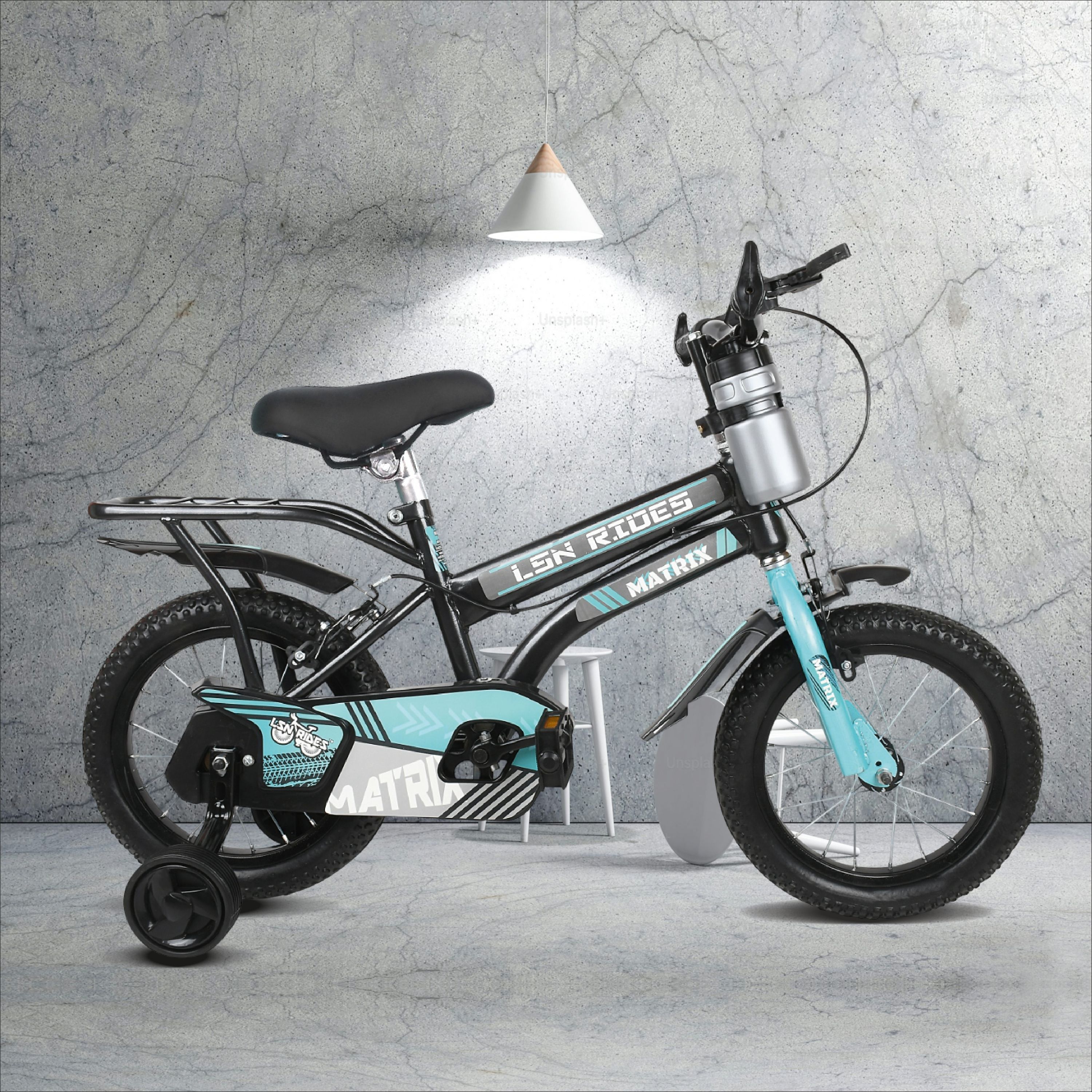 lsn rides Matrix 14T M-Rim Seagreen Bicycle With Bottle for Kids (3-5 Years) Tricycle-picture-17