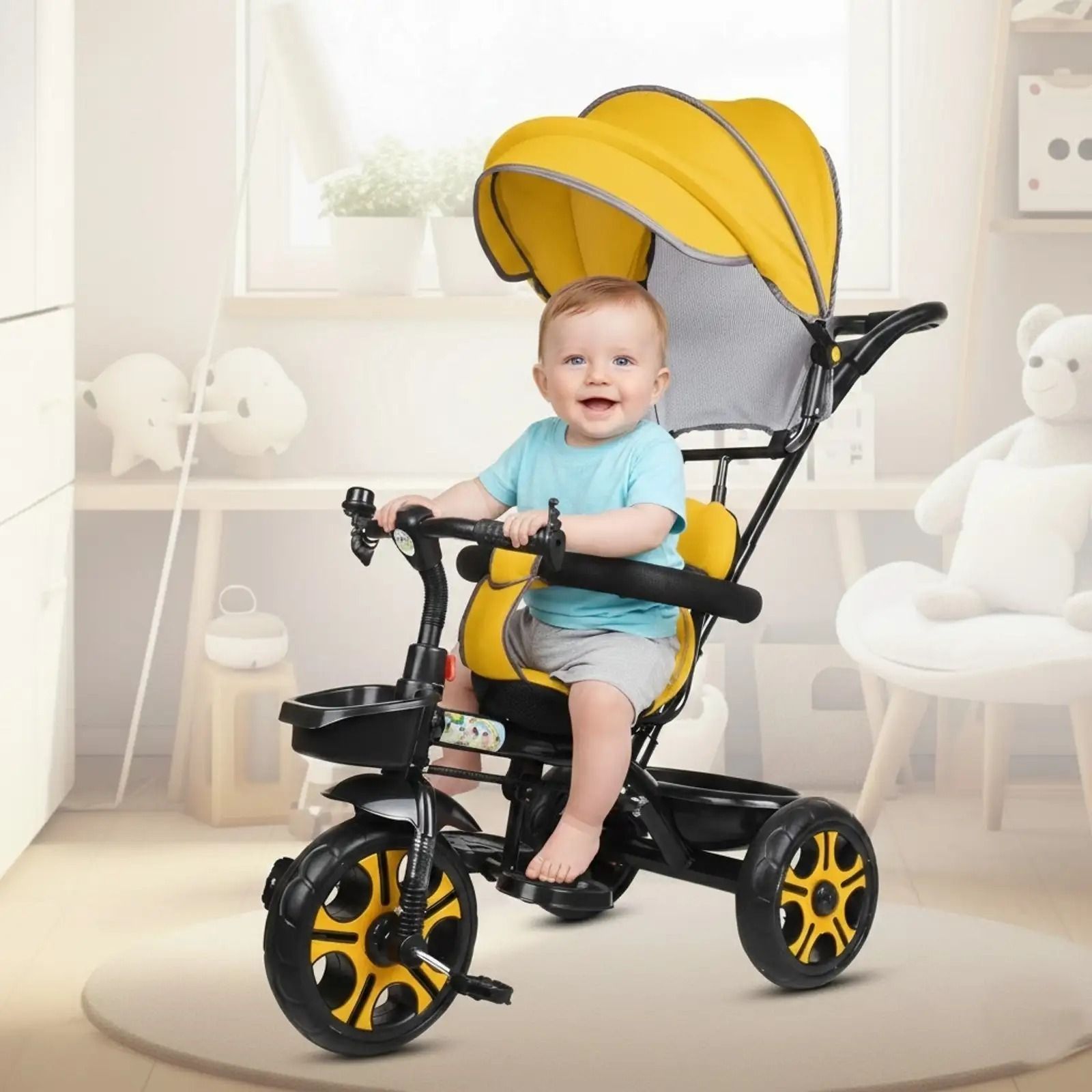 dugri Canopy for Kids Tricycle Premium Baby Cycle,Sefty Belt,Storage Tricycle-picture-19