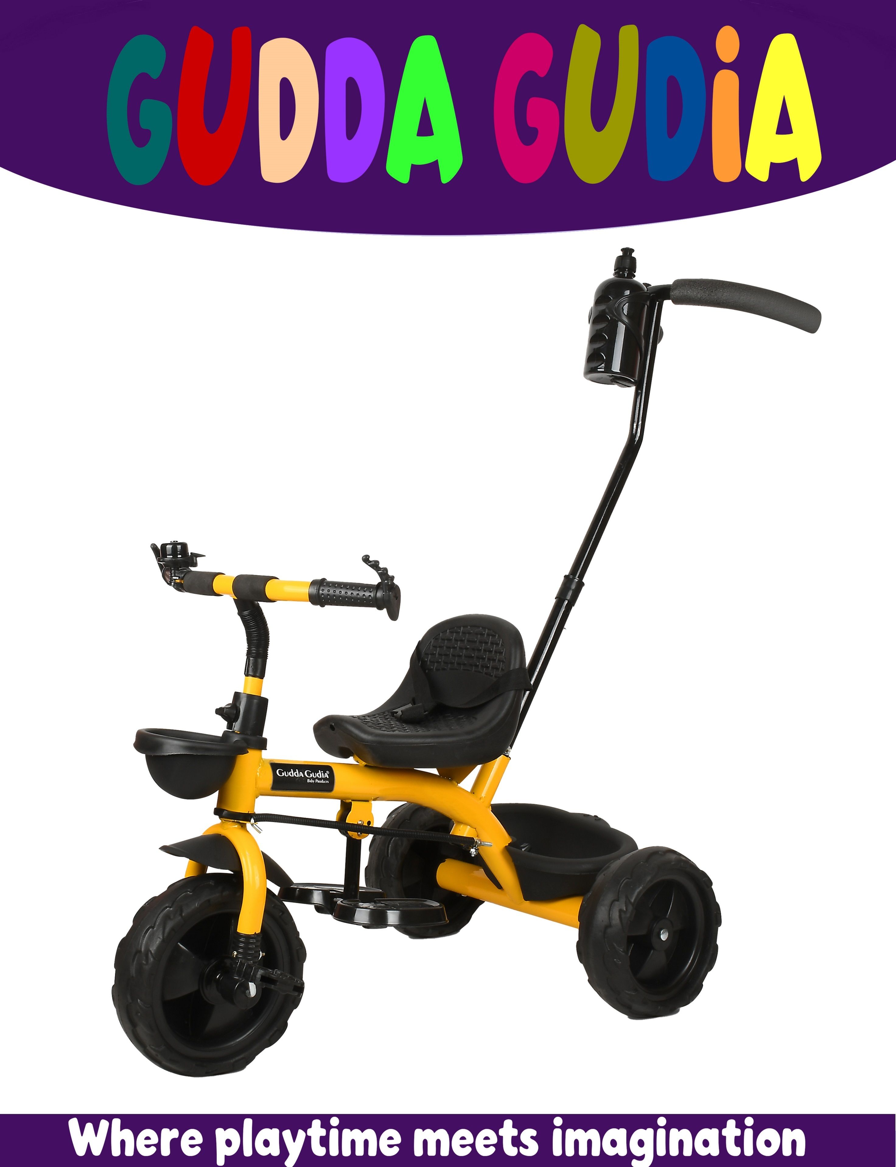 Tricycles and Cycles for Kids Cycle for Baby with Parental Control for kids. HDL 01 YELLOW F Tricycle-image-9