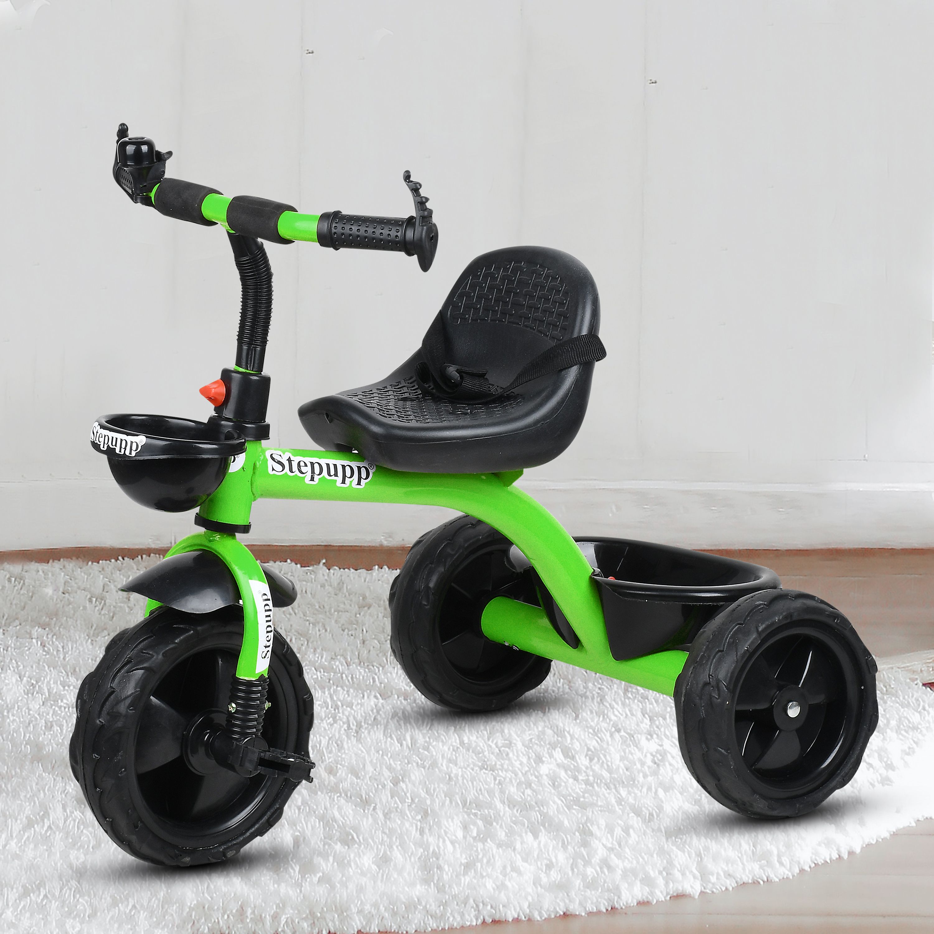 duggi muggi Sturdy tricycle with storage basket,Rubber Tyre,Comfort Seat with Seat Belt BST01 Tricycle for 1-5 Year Kids Tricycle-picture-10