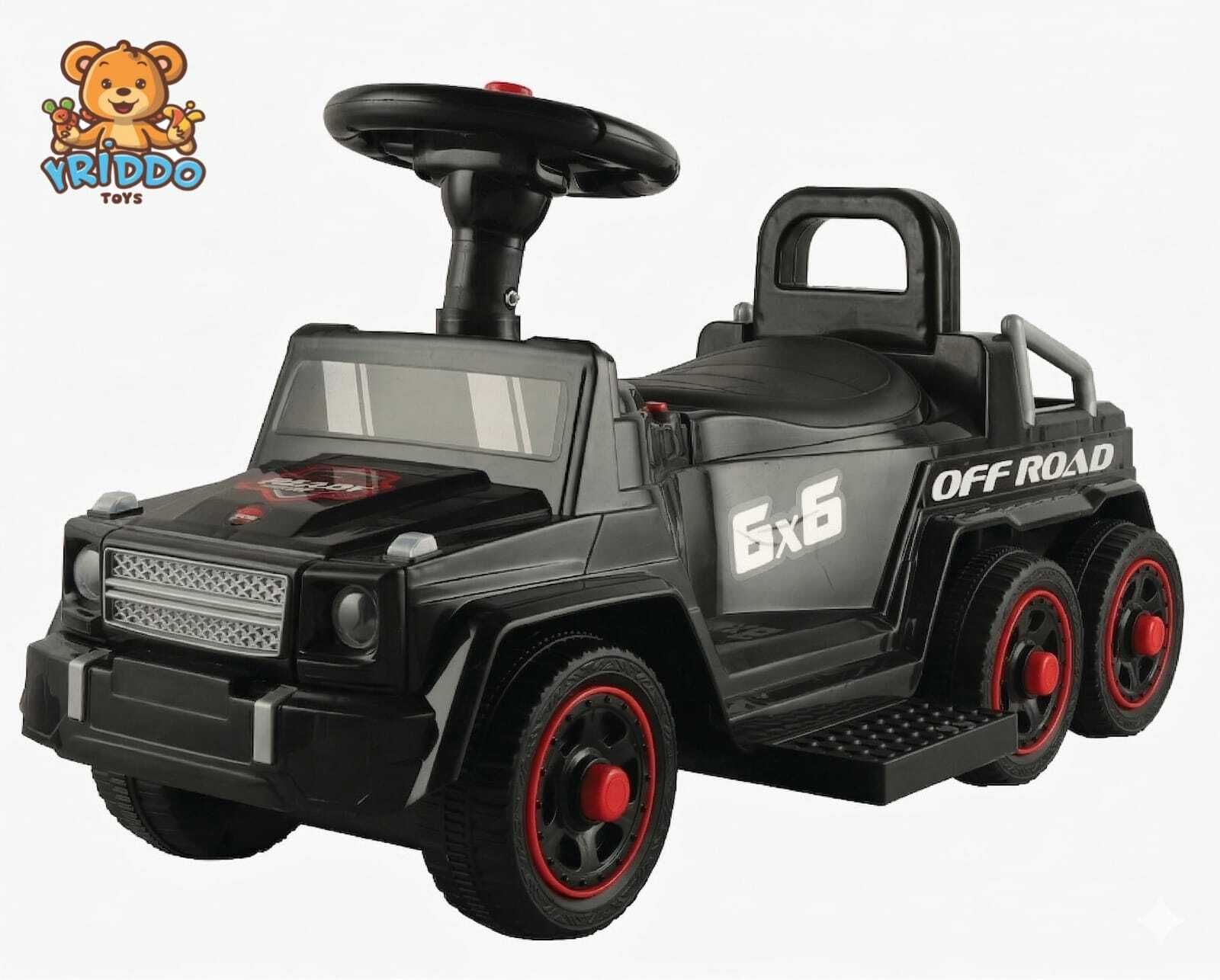 kriddo 6x6 Off-Road Manual Push Ride-On Jeep with Music & LED Lights for Kids JP 3004 Tricycle-picture-6