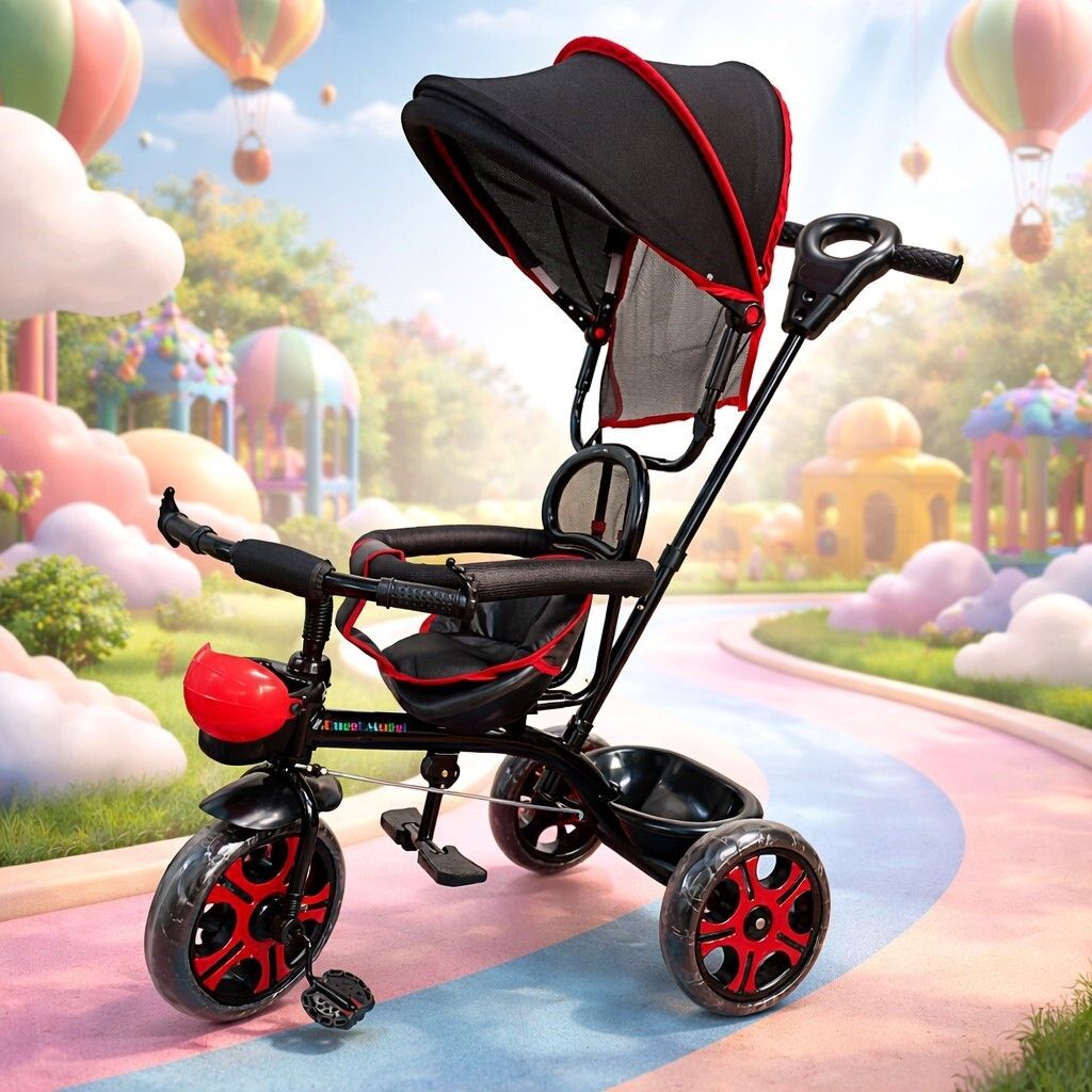 toyshoppee Tricycle For Kids Trike |with Canopy | Boys|Girls Age Group 2 to 5 Years Tricycle Tricycle-picture-9