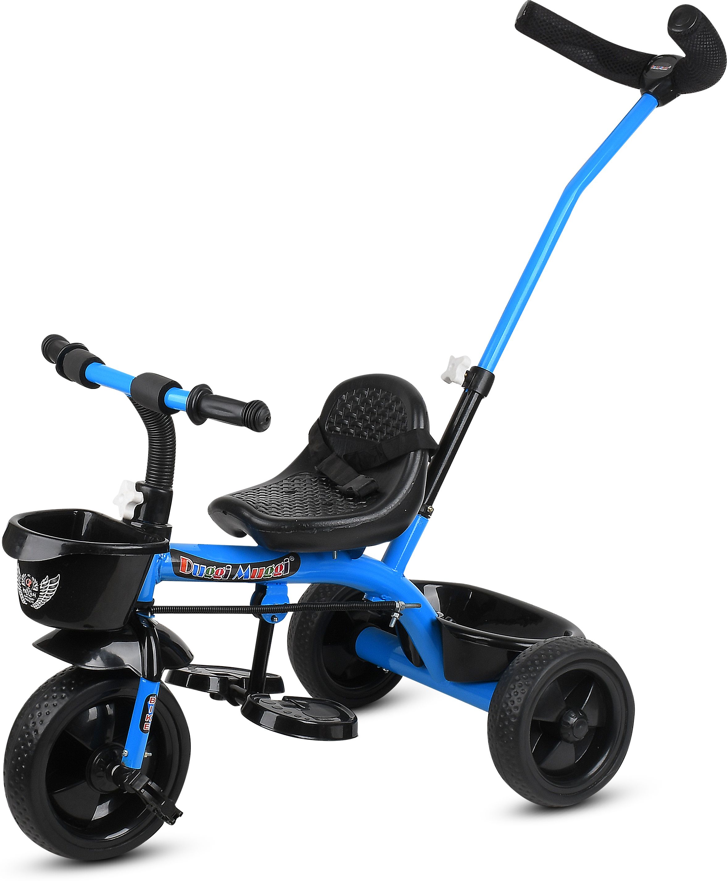 Kids Tricycle with Parental Push Handle for Kids| Age Group 1.5 to 5 Years R-9 Kids Tricycle Sky Blue Tricycle-image-8