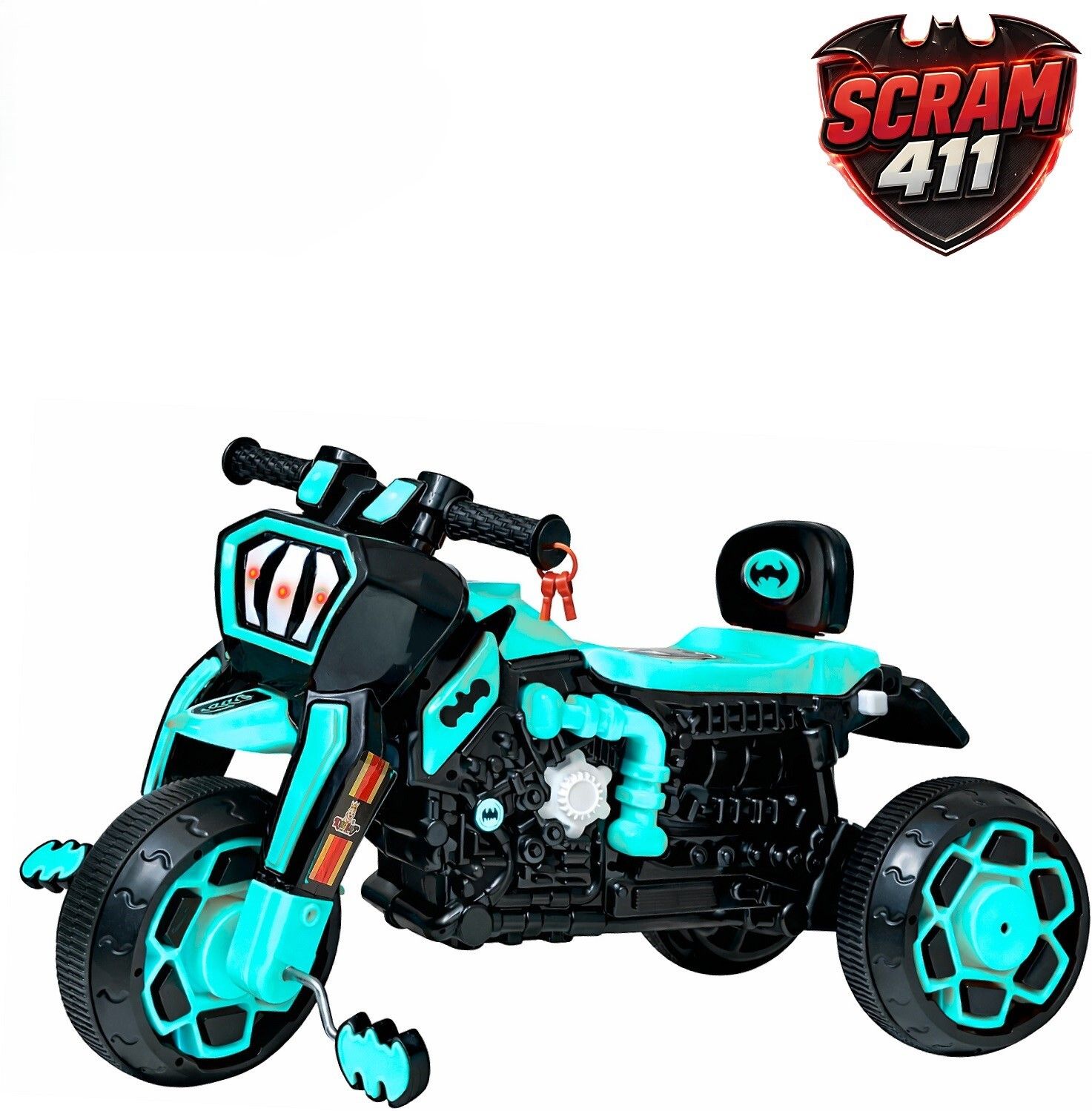 dandles Scram 411 Rider Ride-on Trike for Kids with Musical Horn and Lights 2 to 5 Years Tricycle-picture-36